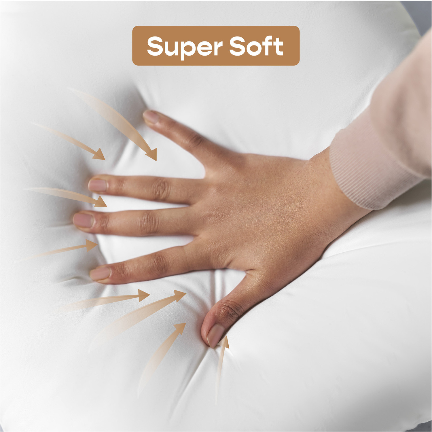 Image of SleepyCat Microfibre Sleeping Pillow Pack of 4 Solid King Cloud Pillow