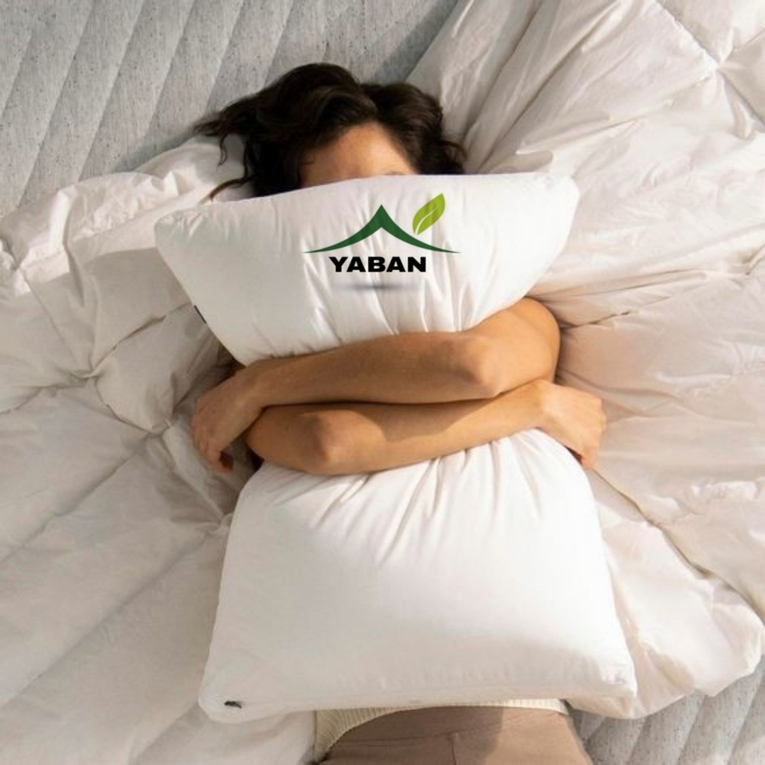 Image of YABAN Cotton Sleeping Pillow Pack of 4 Solid ULTRA SOFT LUXURY (White)