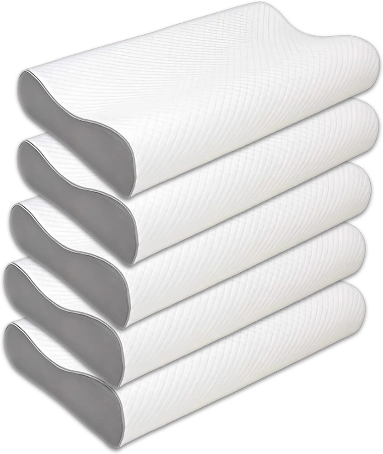 Image of Mashur fab Memory Foam Orthopaedic Pillow Pack of 5 Solid