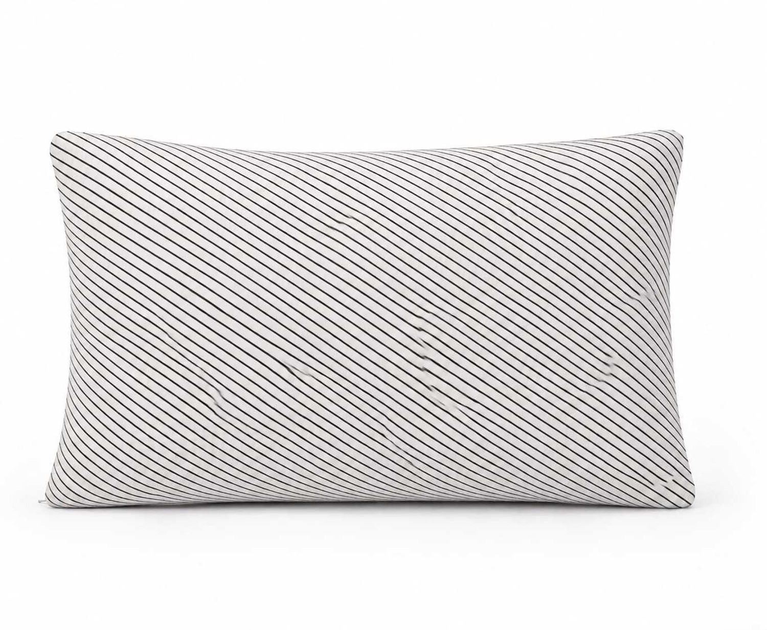 Image of COO RIZZ Nap time Anytime Memory Foam Sleeping Pillow Pack of 1 Stripes Shredded Memory Foam Pillow with Extra Filling