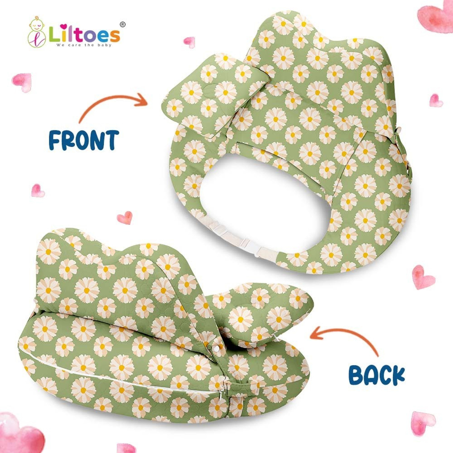 Image of LILTOES Cotton Baby Pillow Pack of 1 Nature
