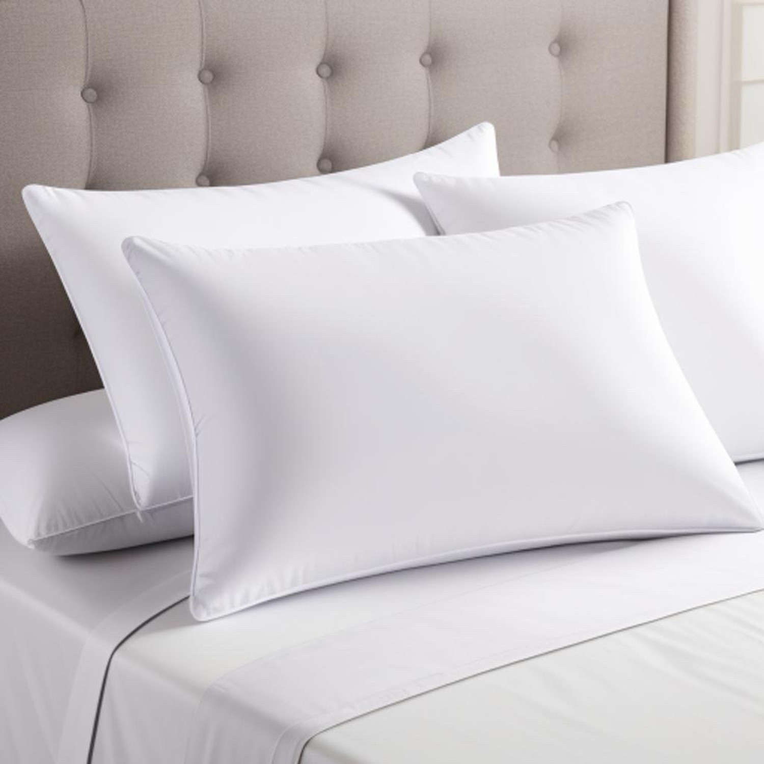 Image of STOMIA Cotton Sleeping Pillow Pack of 3 Solid STOMIA
