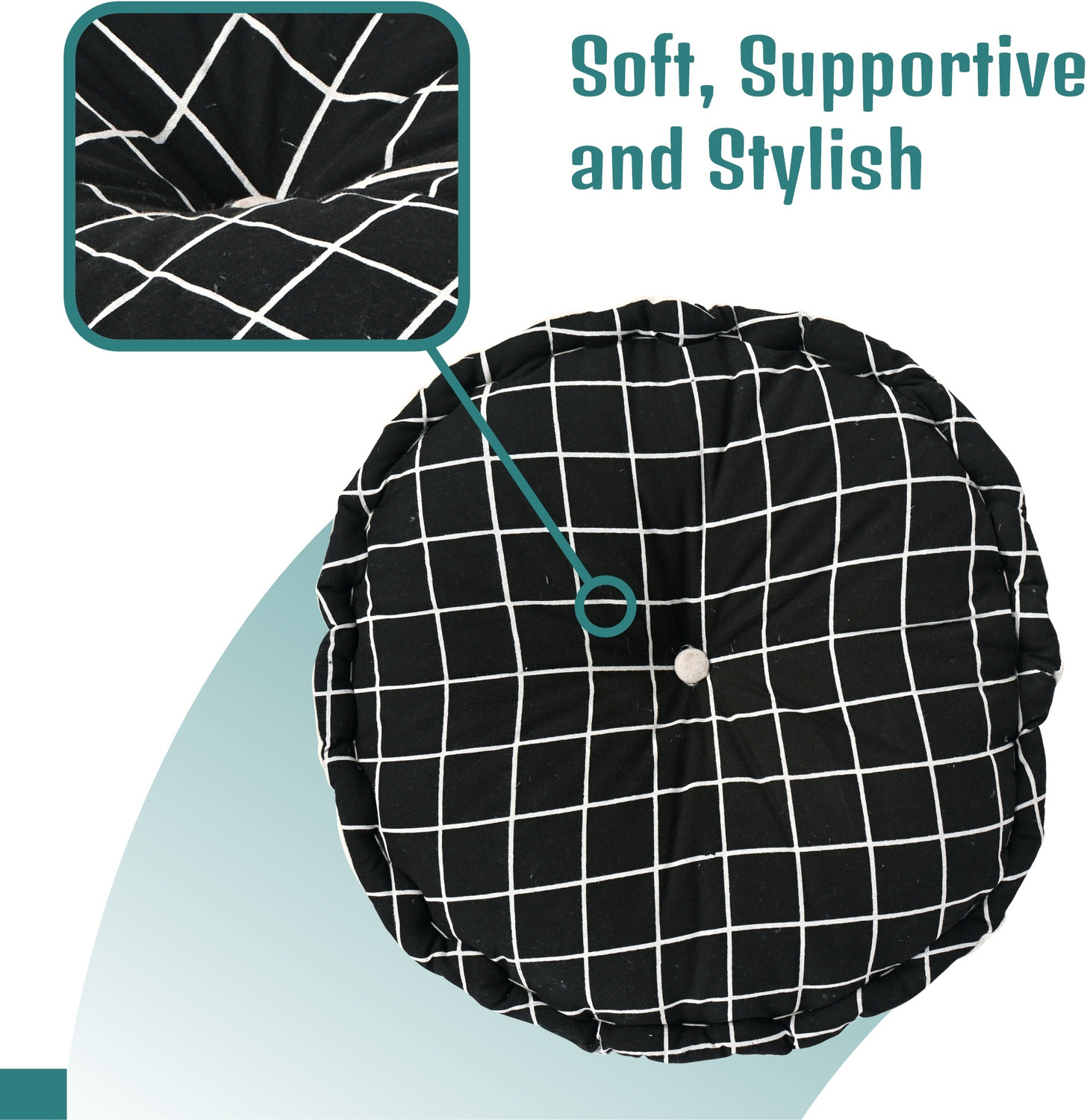 Image of KUBER INDUSTRIES Microfibre Chair Pad Pack of 4 Solid