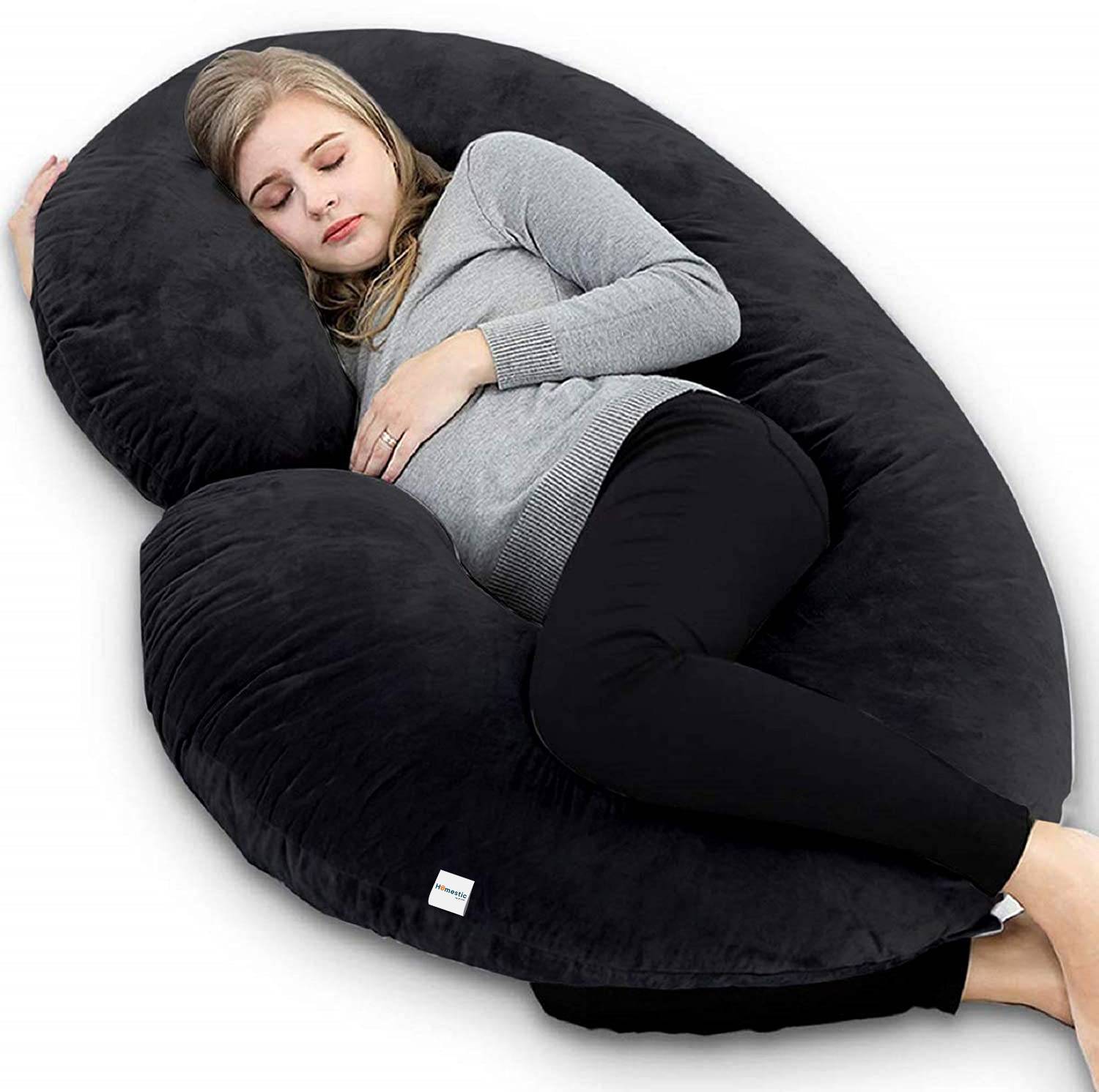 HOMESTIC by Kuber Industries Microfibre Pregnancy Pillow Pack of 1 Solid
