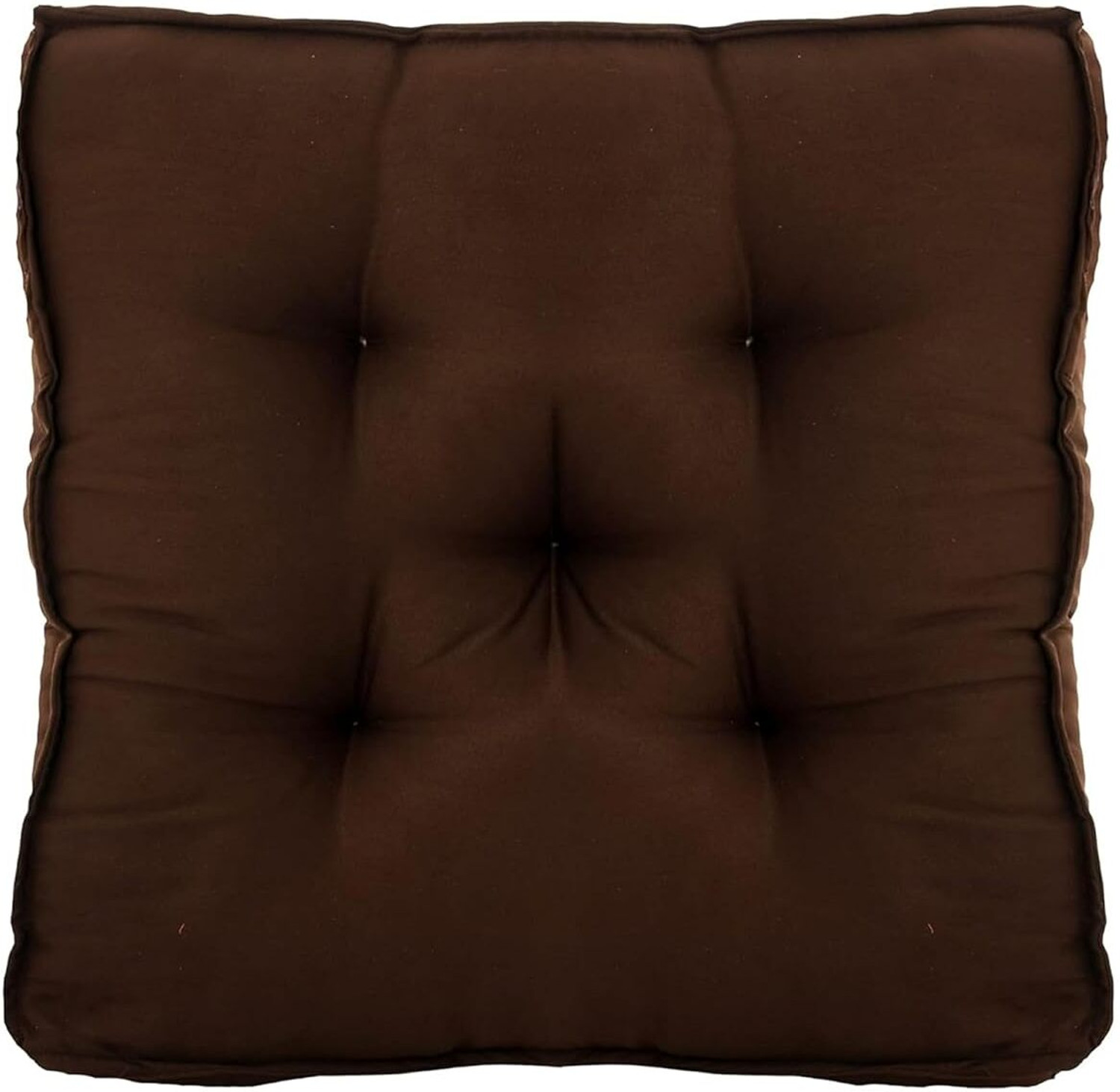 Image of SANJU BROTHER Microfibre Chair Pad Pack of 2 Solid (Brown)