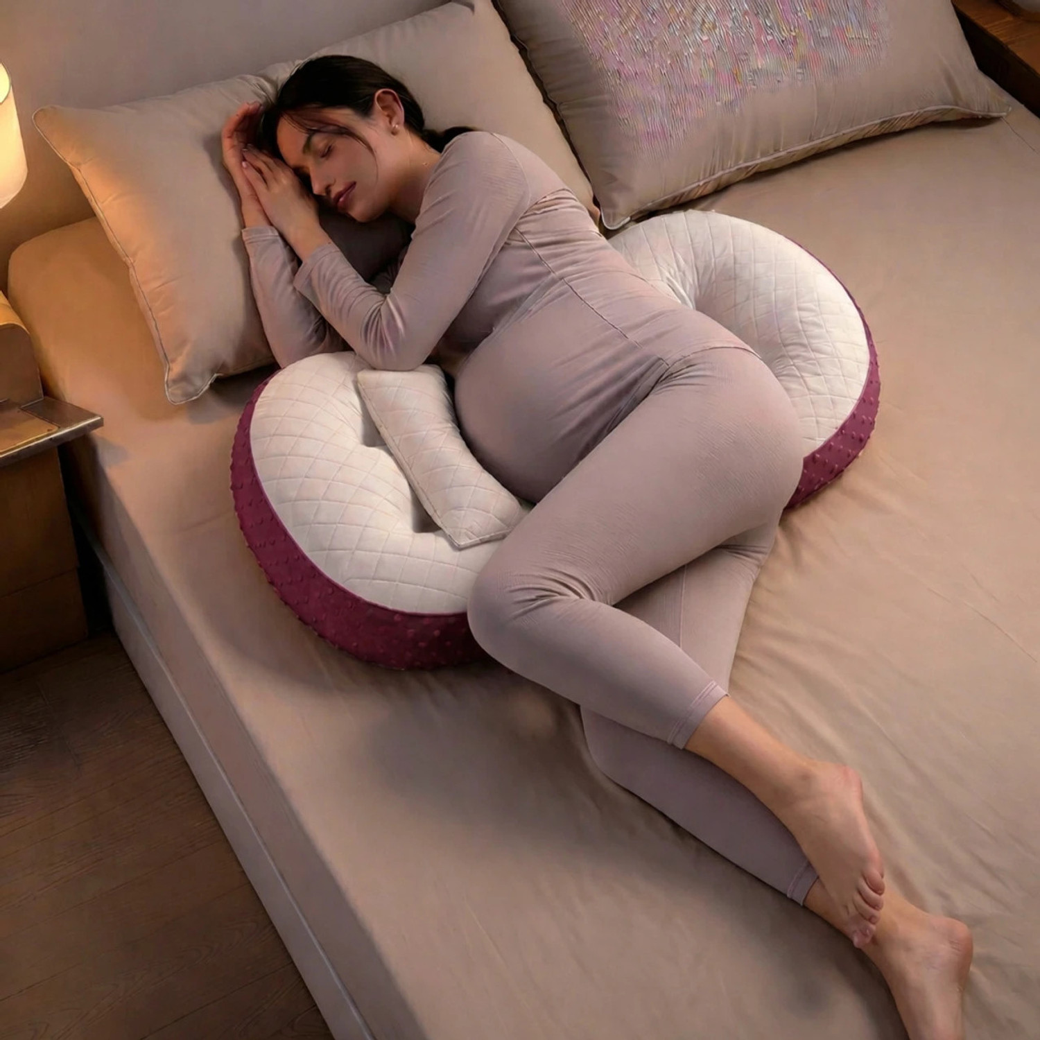 Necxy Hollow Fibre Pregnancy Pillow Pack of 2 Solid