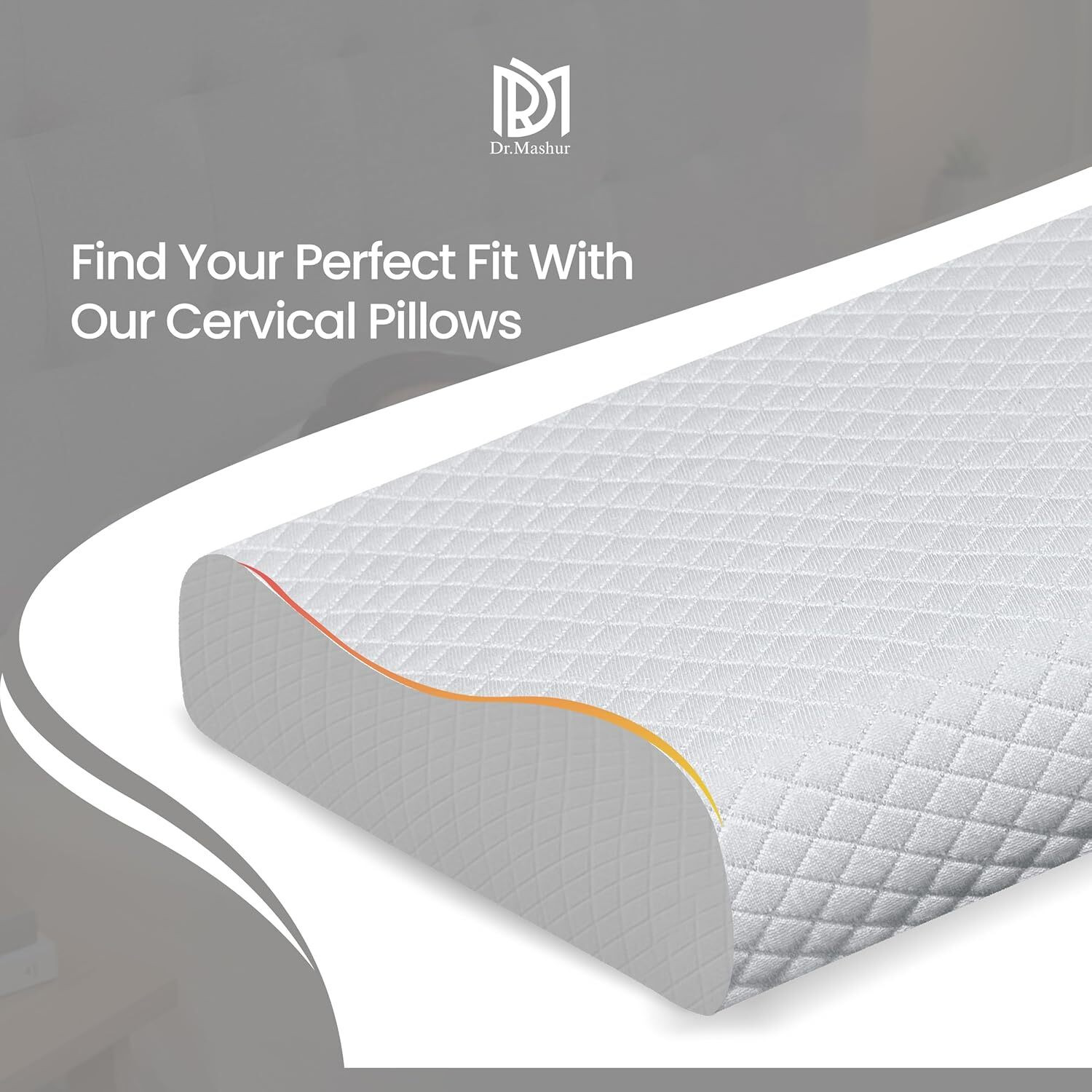 Image of Flipkart Perfect Homes Memory Foam Sleeping Pillow Pack of 2 Stripes