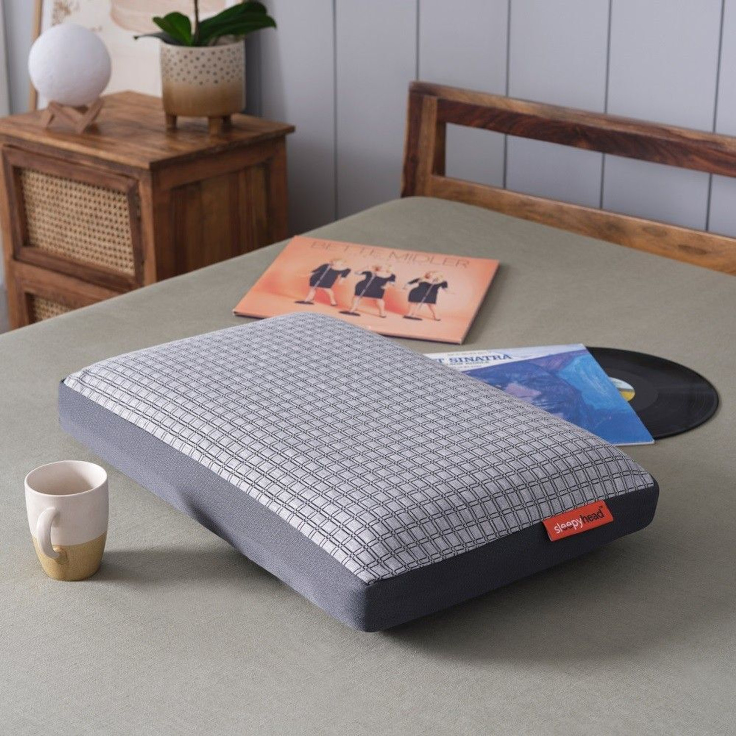 Image of Sleepyhead Memory Foam Sleeping Pillow Pack of 1 Geometric
