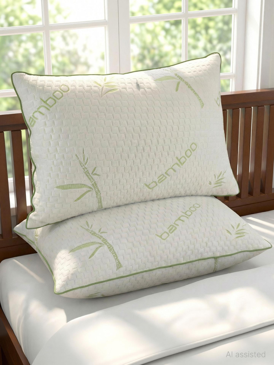 Image of AYKA Microfibre Sleeping Pillow Pack of 2 Solid Soft Microfiber Pillows