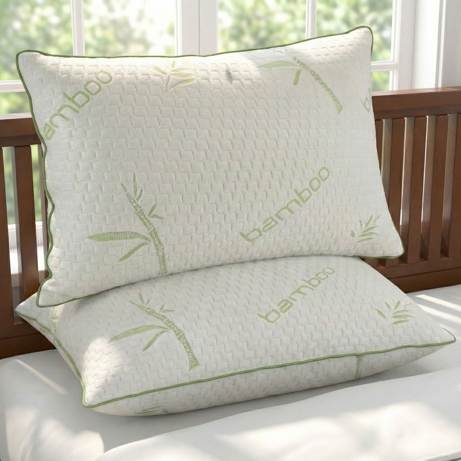 Image of AYKA Microfibre Sleeping Pillow Pack of 2 Solid Soft Microfiber Pillows