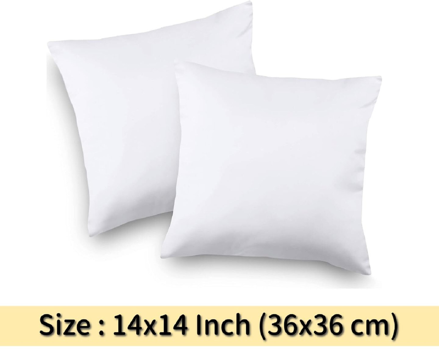 Image of VLYSIUM Polyester Fibre Cushion Pack of 6 Solid cushion 14x14 inch set of 6 pillow insert for sofa (35*35 cm)
