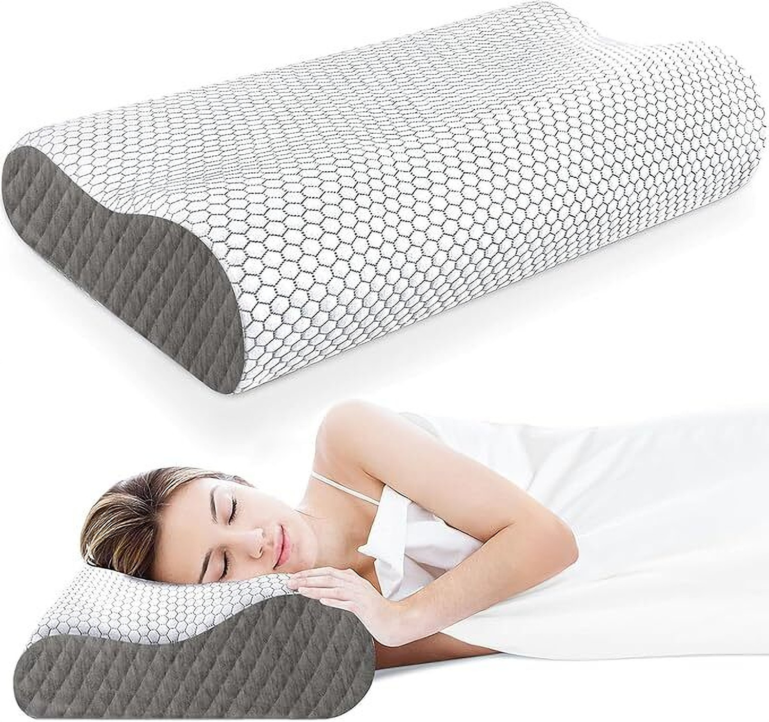 Image of Flipkart SmartBuy Memory Foam Sleeping Pillow Pack of 1 Solid ORTHOPEDIC