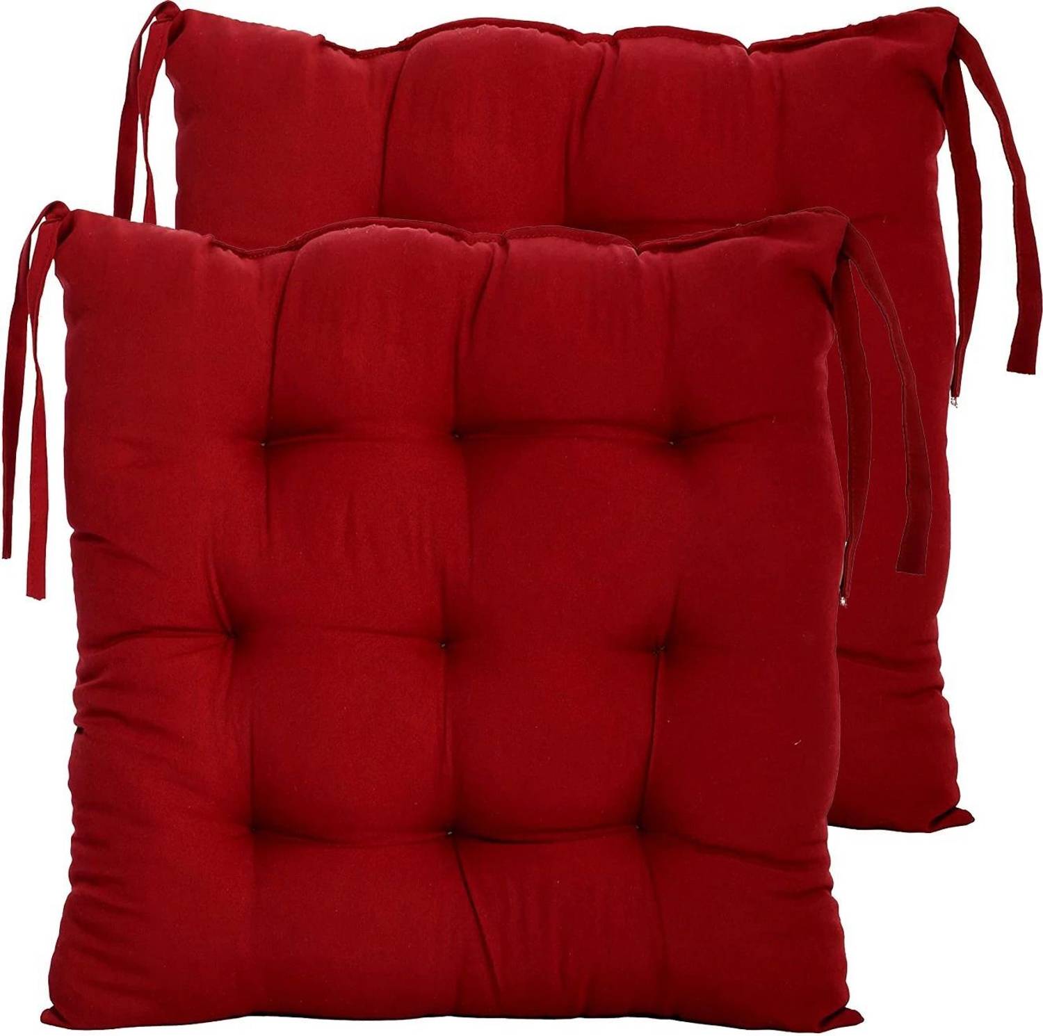 BHEBHA Microfibre Chair Pad Pack of 2 Solid