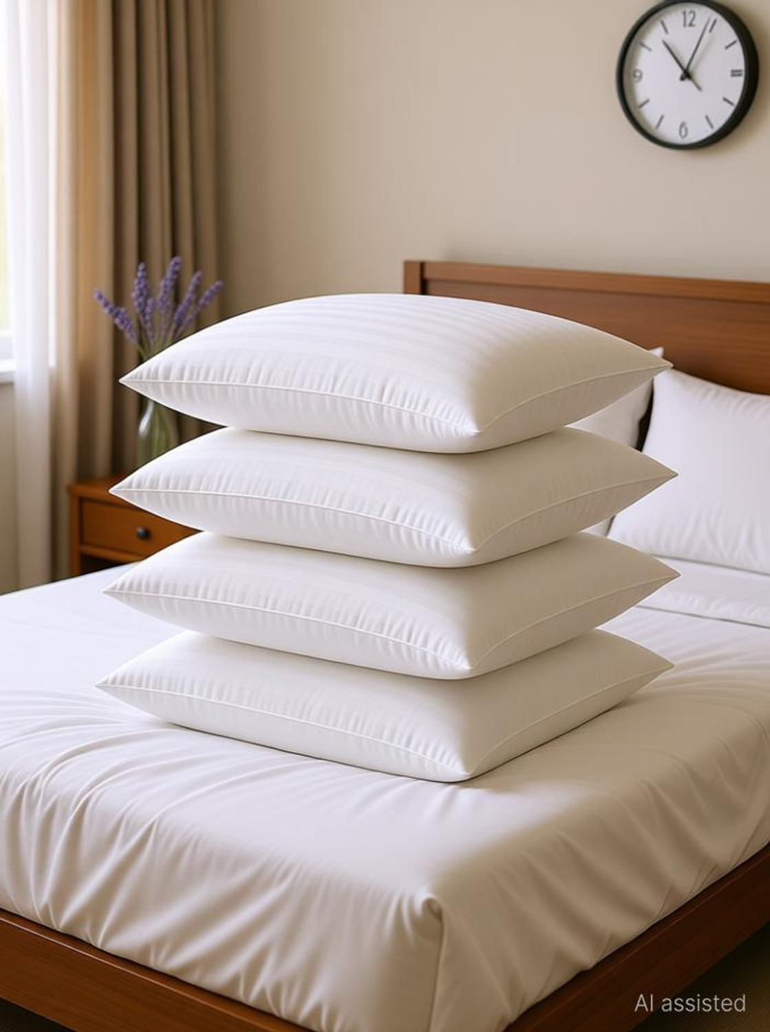 Image of Flipkart SmartBuy Microbeads Sleeping Pillow Pack of 4 Stripes