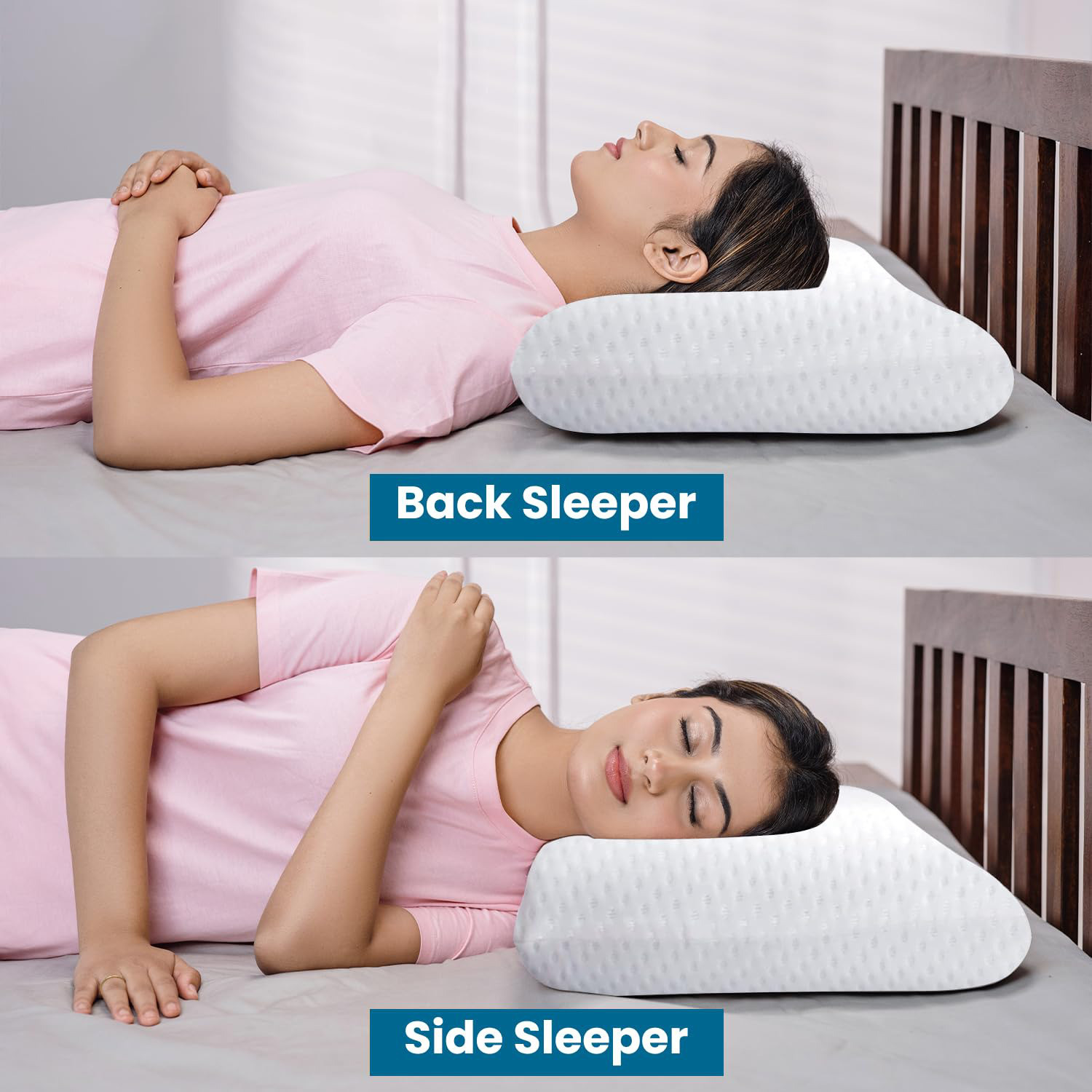 Image of Paramount Memory Foam Sleeping Pillow Pack of 2 Solid