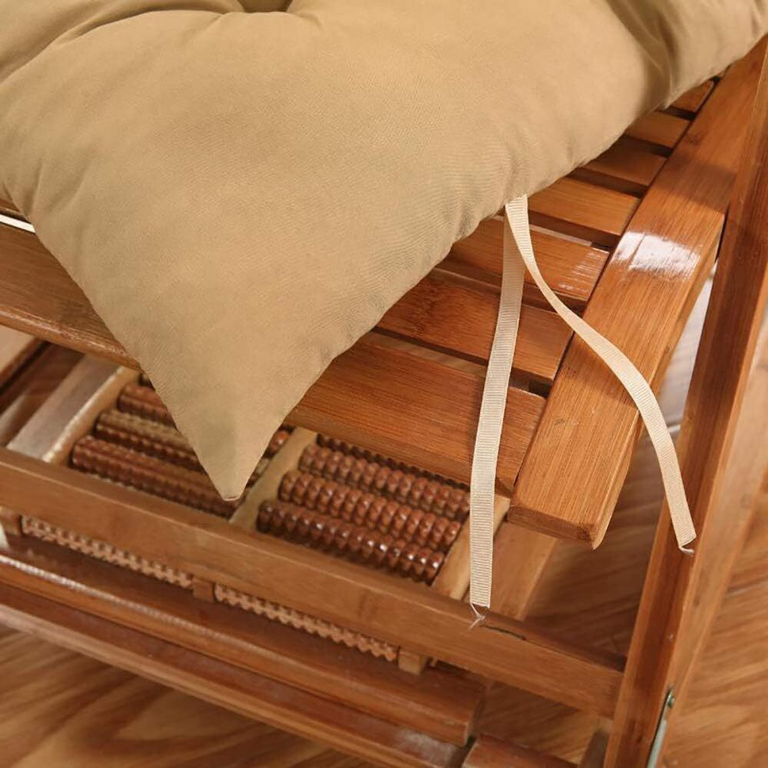 Image of Hundur Store Microfibre Chair Pad Pack of 1 Solid (Brown)