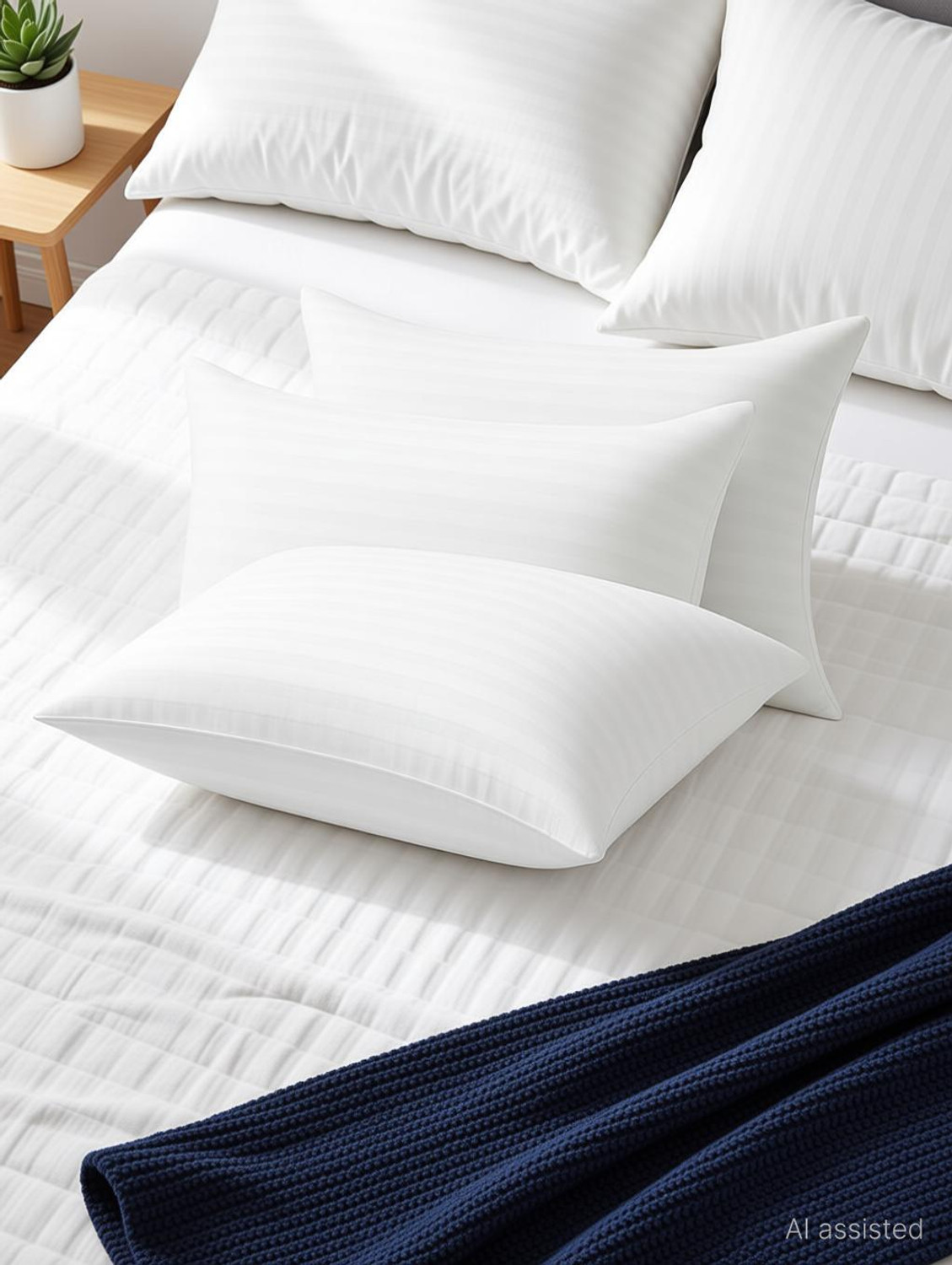 Image of Flipkart SmartBuy Microbeads Sleeping Pillow Pack of 3 Stripes