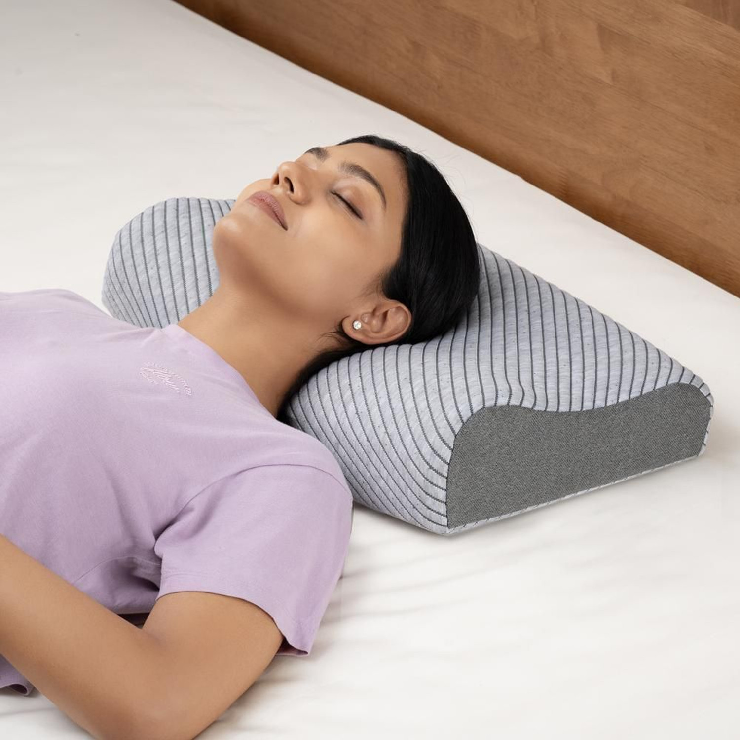 Image of Wakefit Memory Foam Cervical Pack of 2 Solid