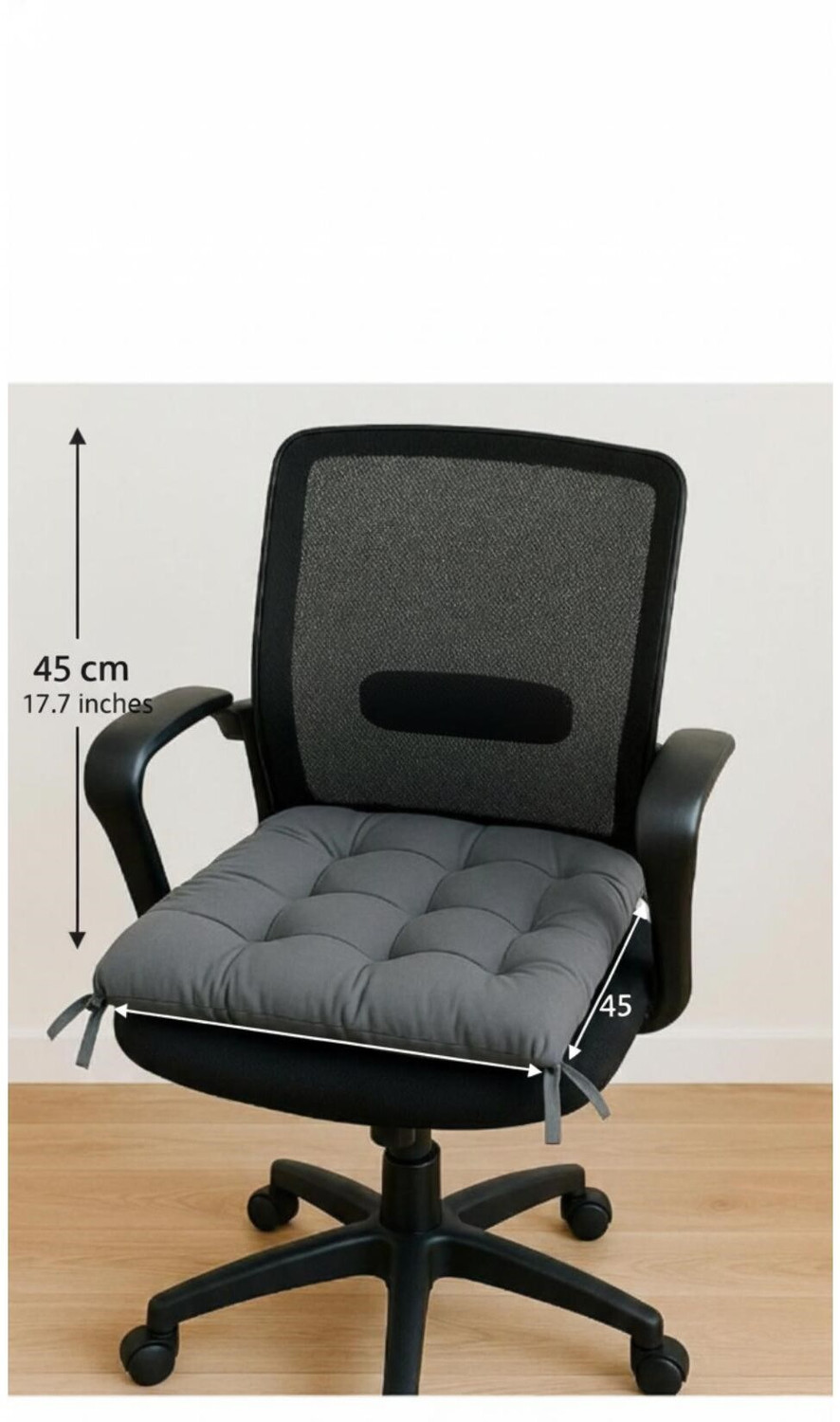 Image of SOFT SNOOZE Microfibre Chair Pad Pack of 2 Solid Soft Luxury