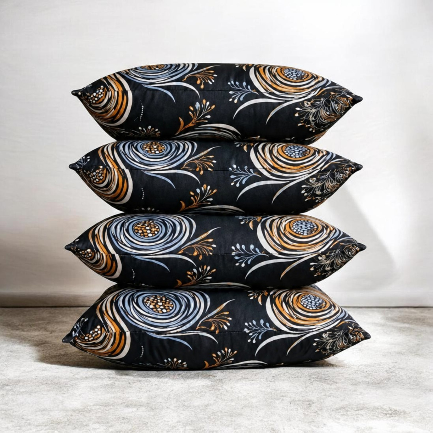 Image of Rolling Animal Cotton Sleeping Pillow Pack of 4 Floral