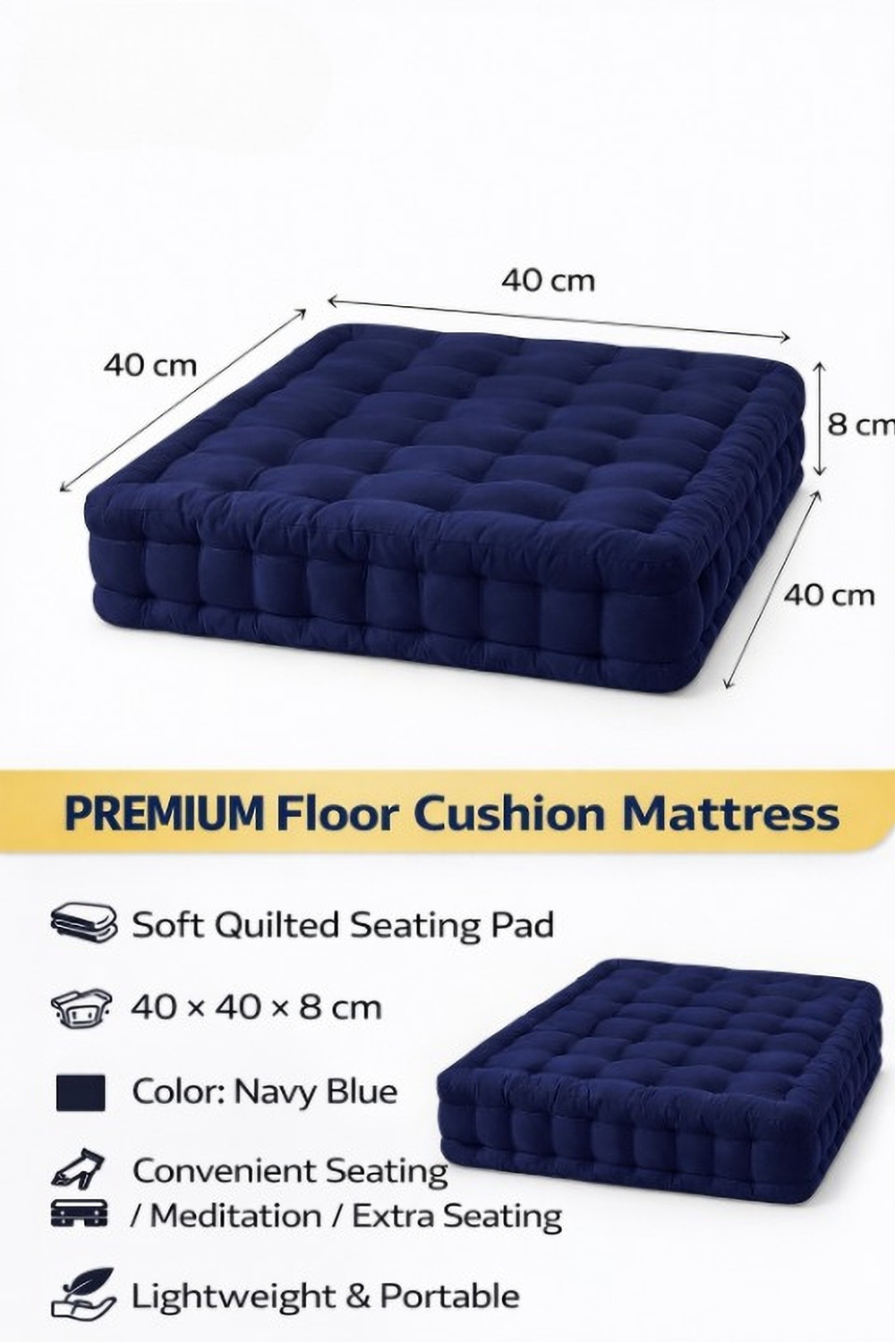 Image of radha textile Cotton Cushion Pack of 1 Solid New