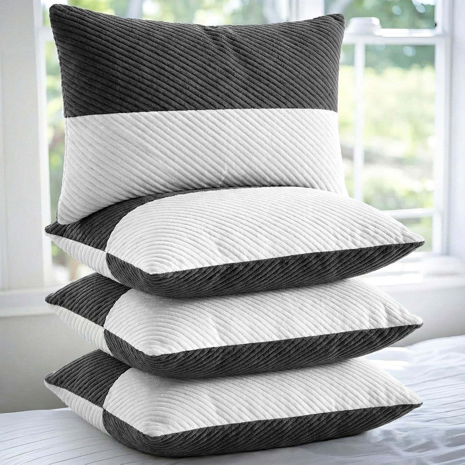 Image of AYKA Microfibre Sleeping Pillow Pack of 4 Solid Soft Microfiber Pillows