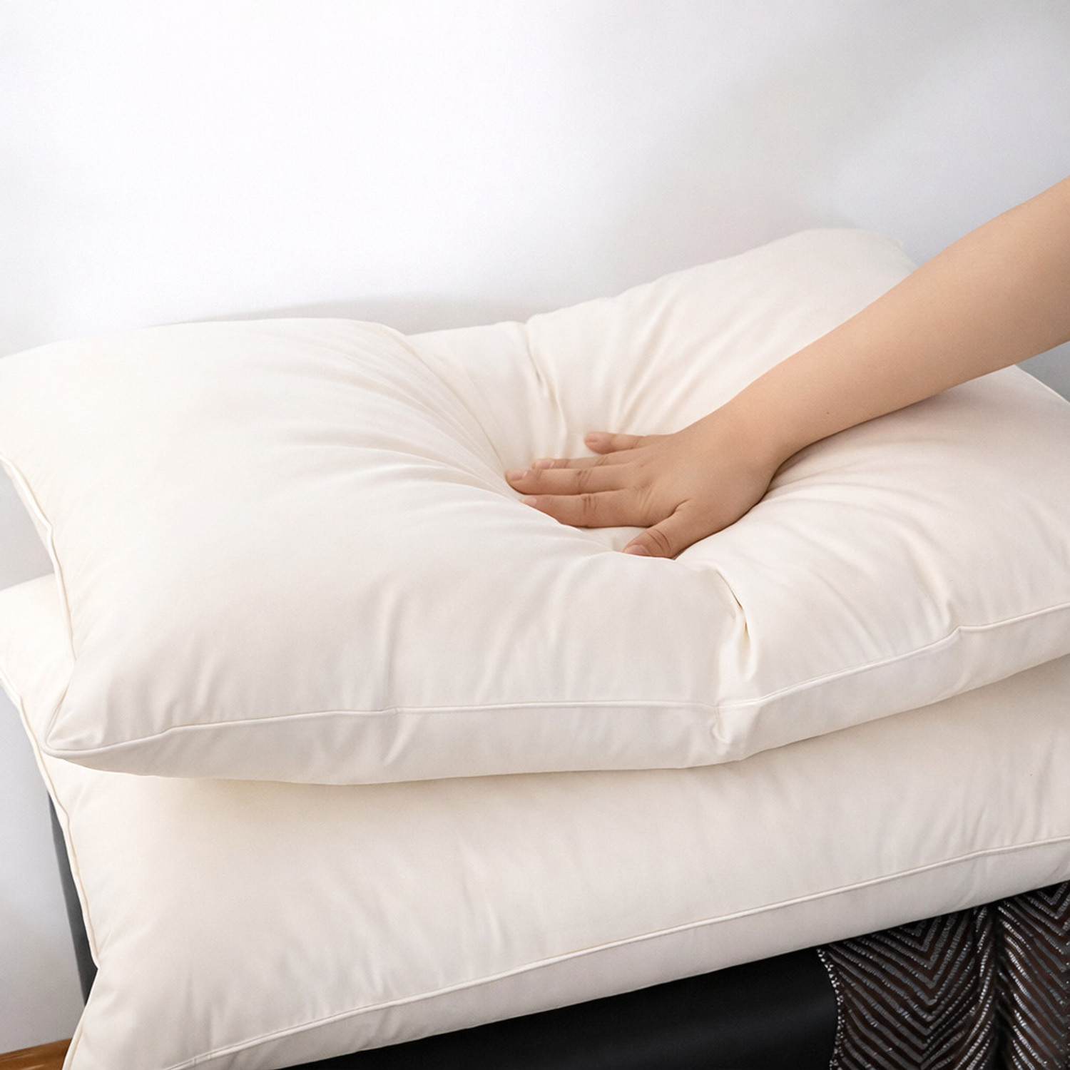 Image of Sleep Yoga Microfibre Sleeping Pillow Pack of 2 Solid HOME FURNISING