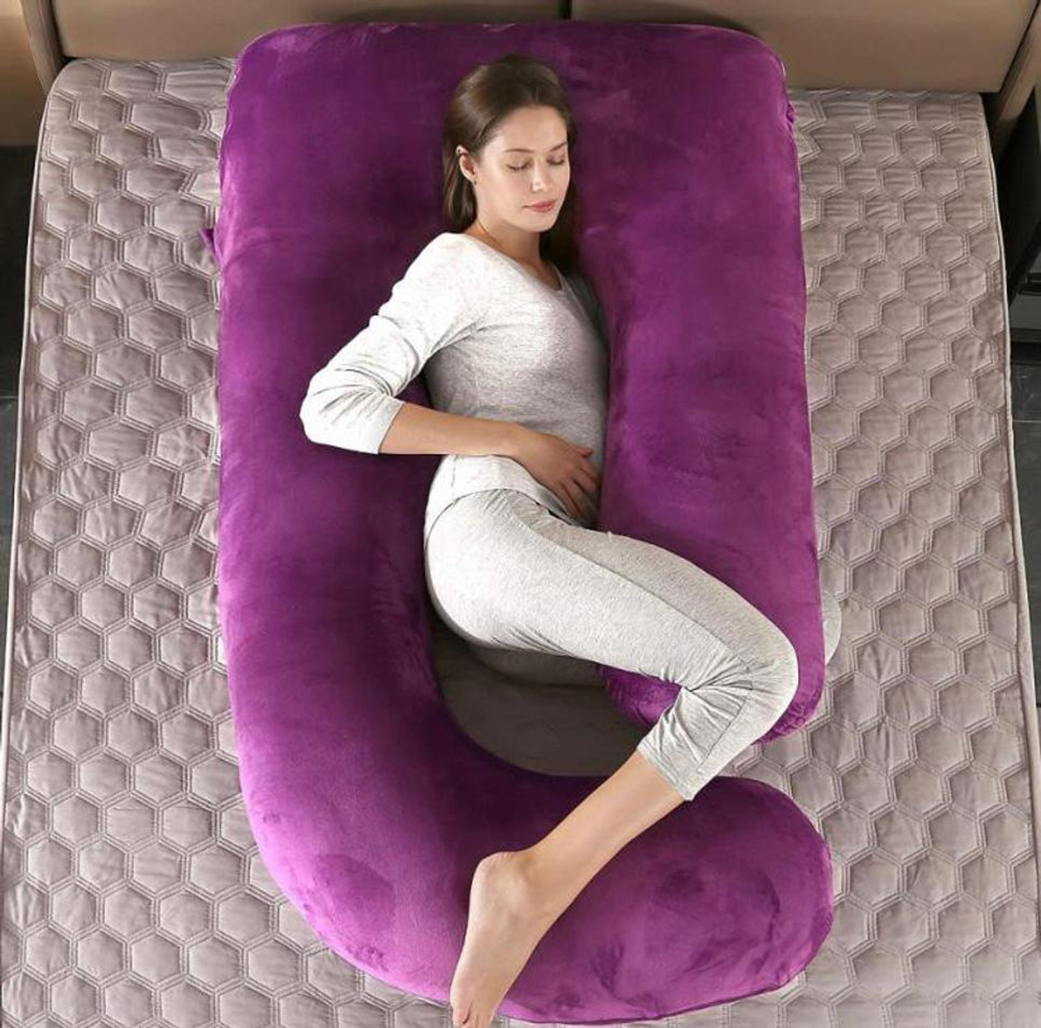 Image of DCM Microfibre Pregnancy Pillow Pack of 1 Solid pregnancy pillow
