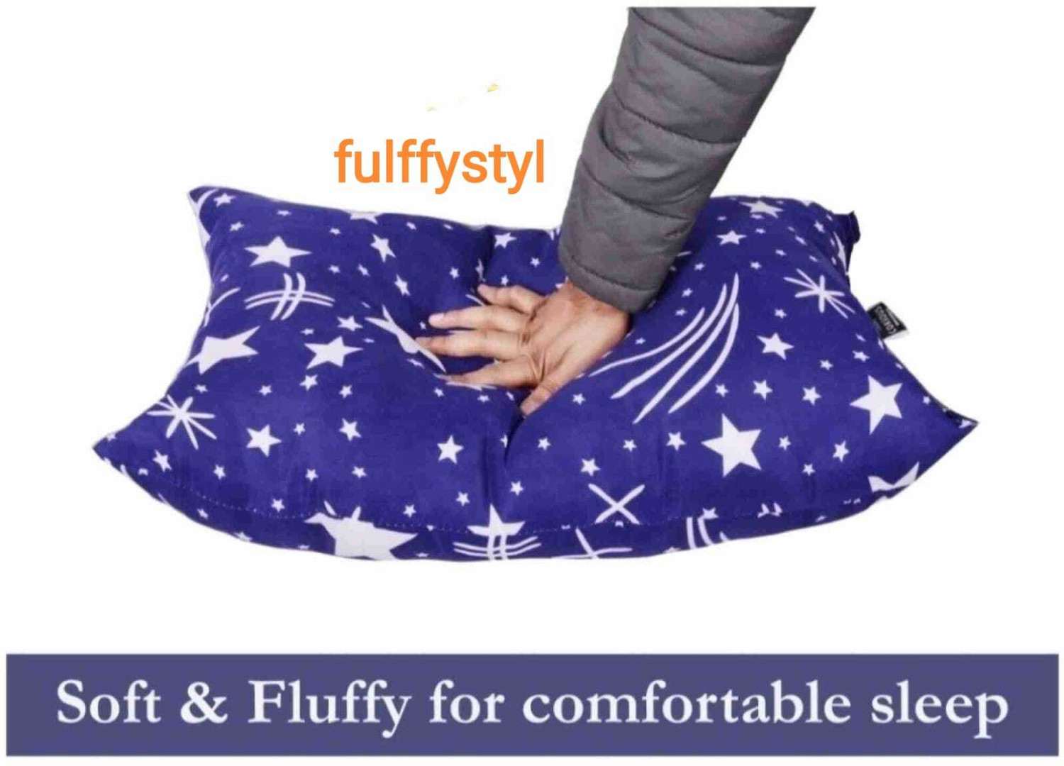Image of kuihome Polyester Fibre Sleeping Pillow Pack of 1 Solid LUXURY