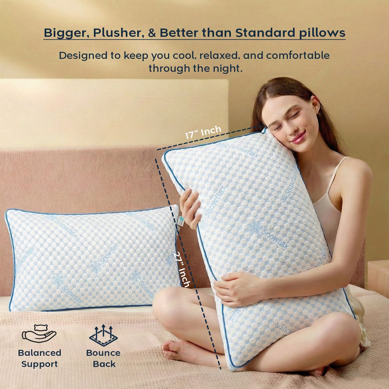 Image of AYKA Microfibre Sleeping Pillow Pack of 4 Solid Soft Microfiber Pillows