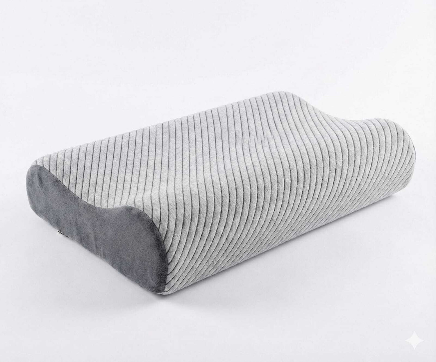 Image of COO RIZZ Nap time Anytime Foam Orthopaedic Pillow Pack of 1 Stripes PU Foam Cervical Contour Pillow, Stomached, Anti-Snoring, Side Sleepers