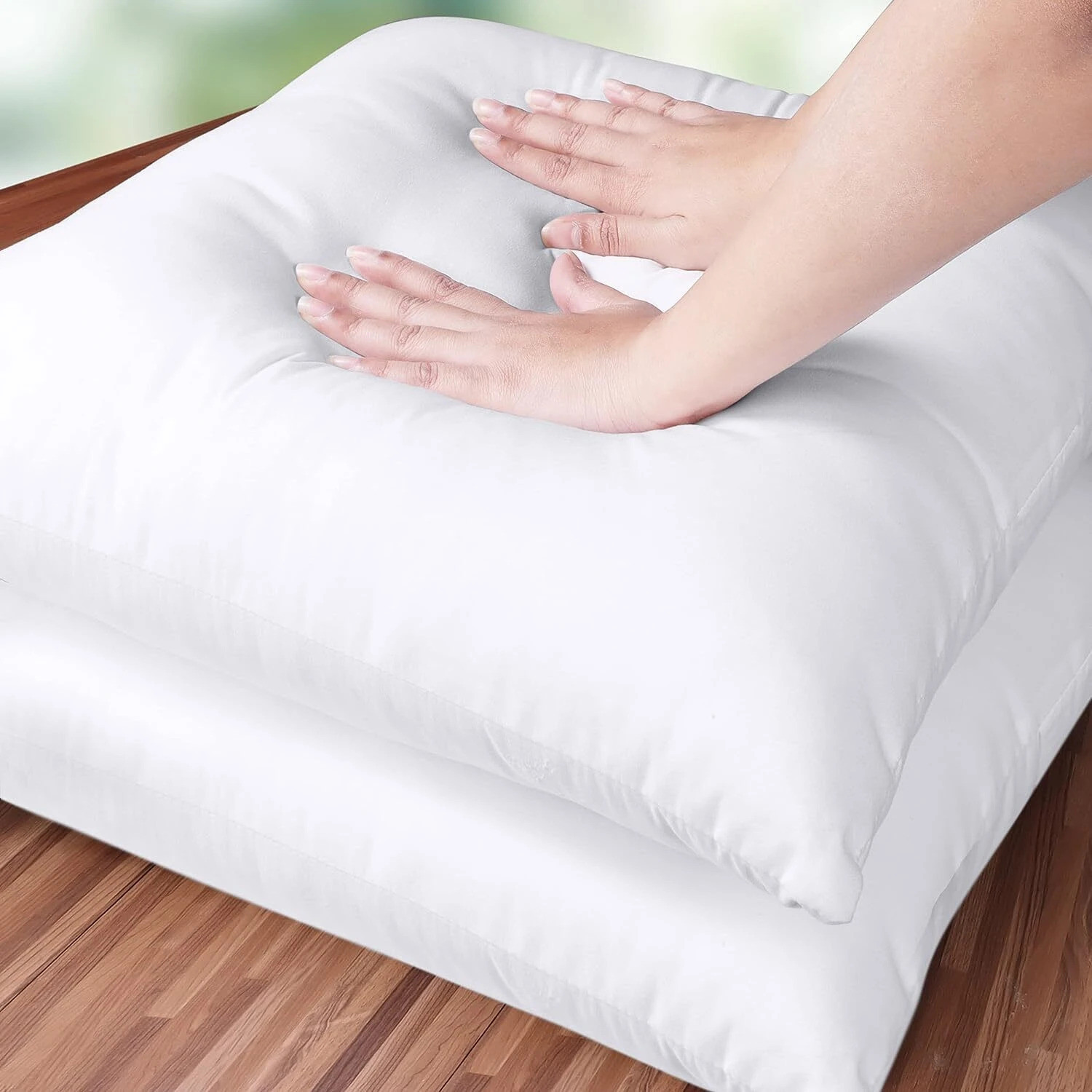 Image of VLYSIUM Polyester Fibre Cushion Pack of 6 Solid cushion 18x18 inch fillers for sofa pillow (45*45 cm)