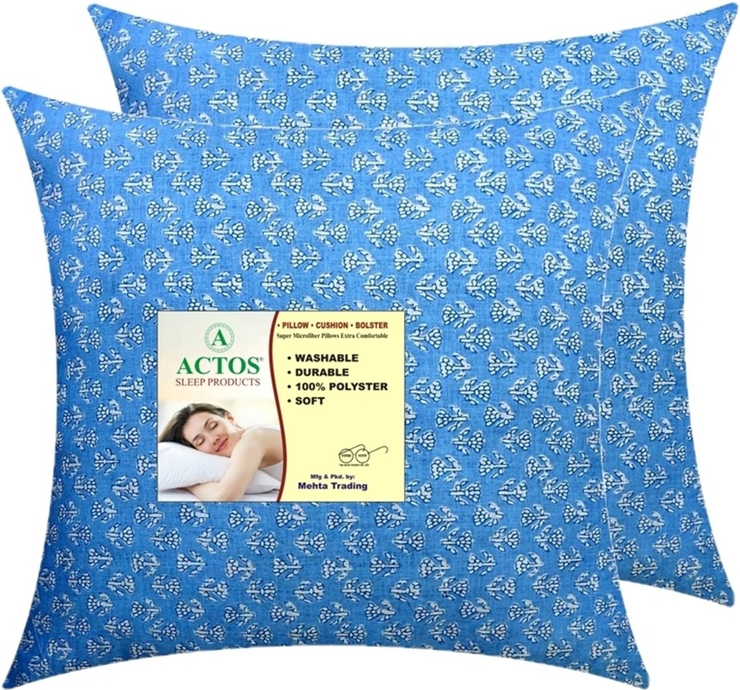 ACTOS Microfibre Cushion Pack of 2 Floral