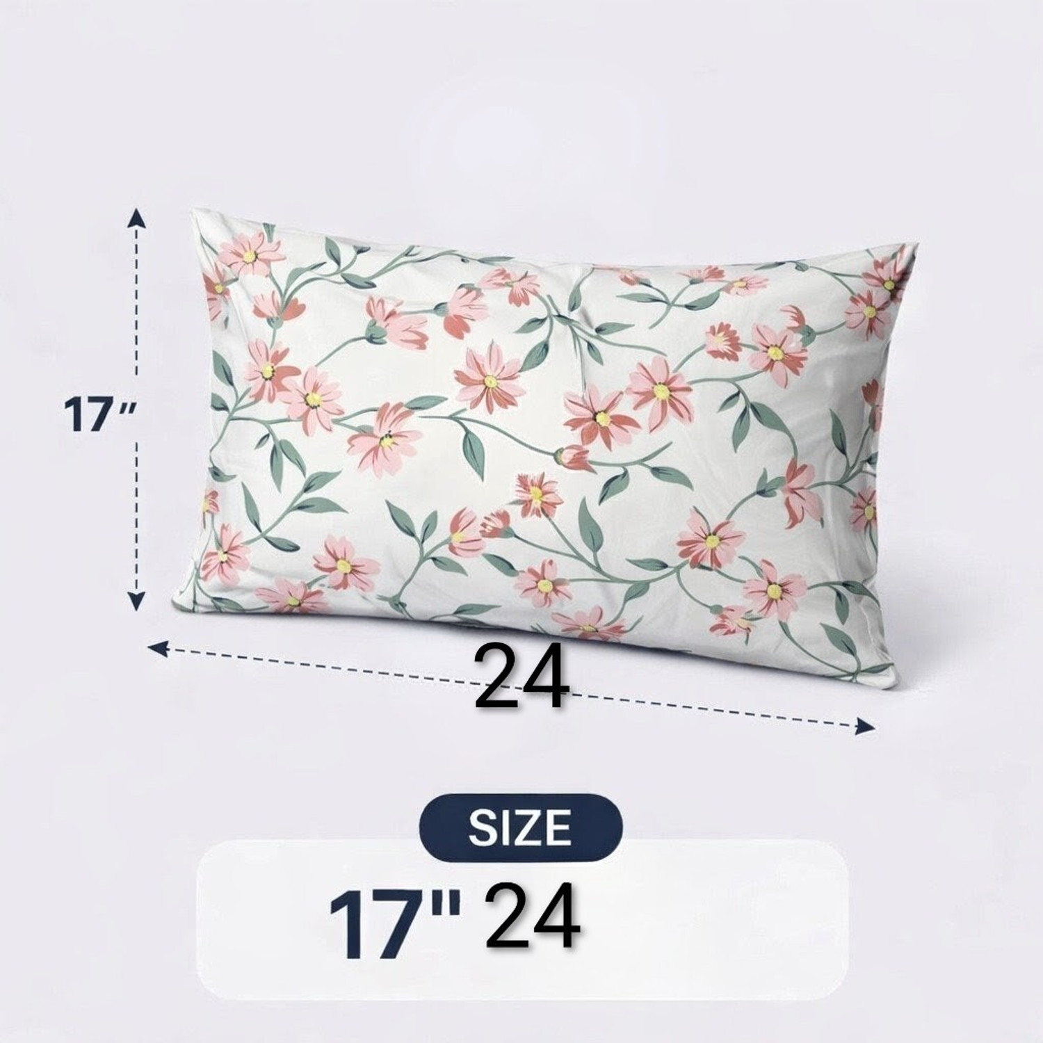 Image of Rolling Animal Cotton Sleeping Pillow Pack of 3 Floral Luxury