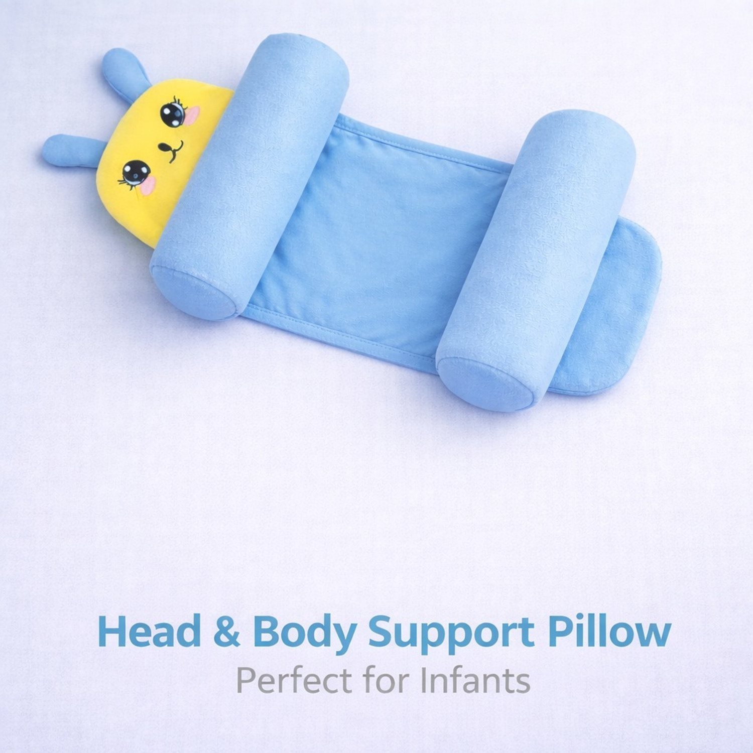 Image of GRIP GOLD Polyester Fibre Baby Pillow Pack of 1 Animals Baby Neck Pillow