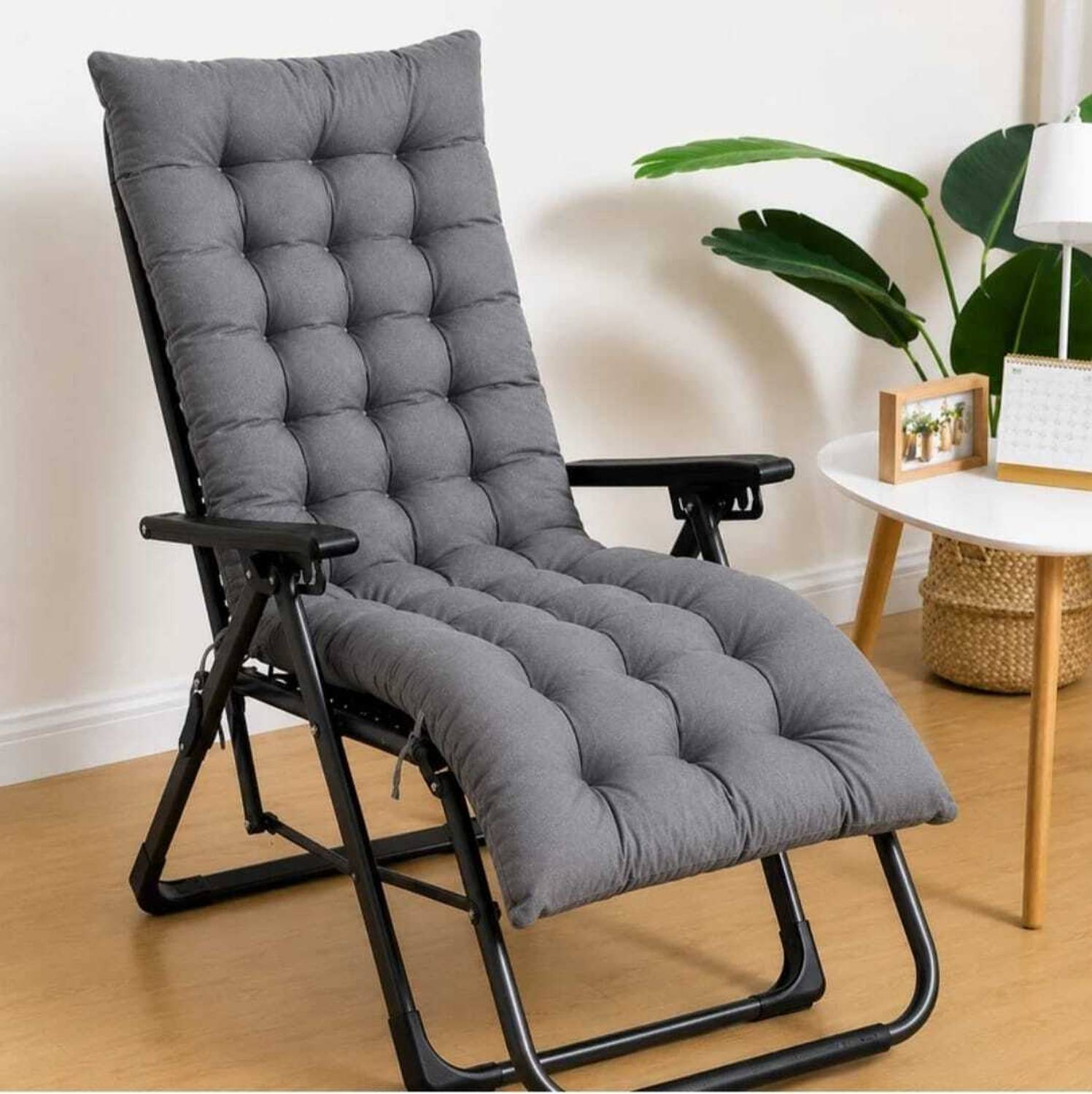 BHEBHA Microfibre Chair Pad Pack of 1 Solid chair pad