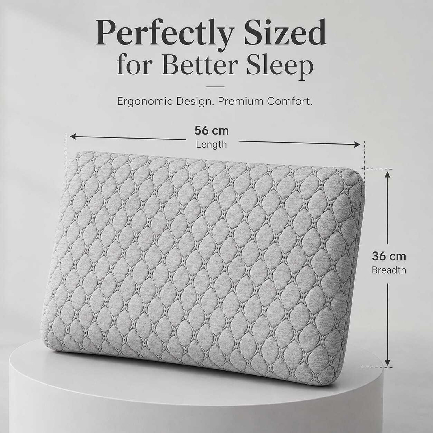 Image of COO RIZZ Nap time Anytime Gel Sleeping Pillow Pack of 1 Geometric Cooling Gel Pillow for Sleeping and Neck Pain Relief