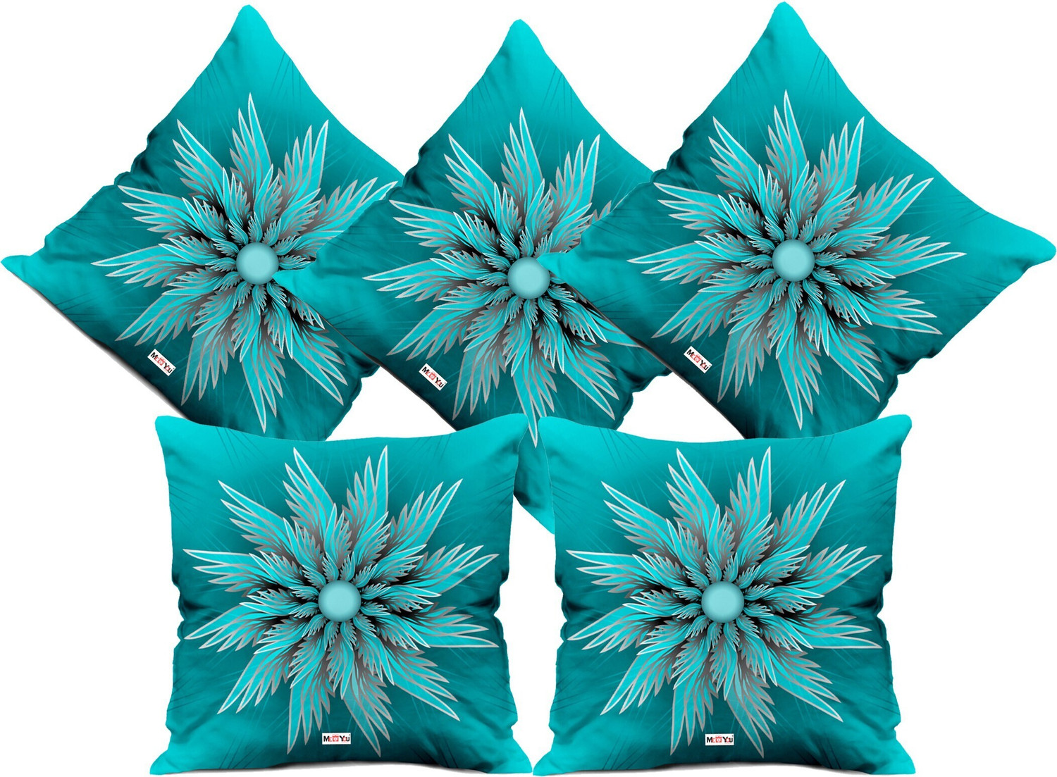 Image of ME&YOU Microfibre Cushion Pack of 5 Floral Home Decor & Gifting