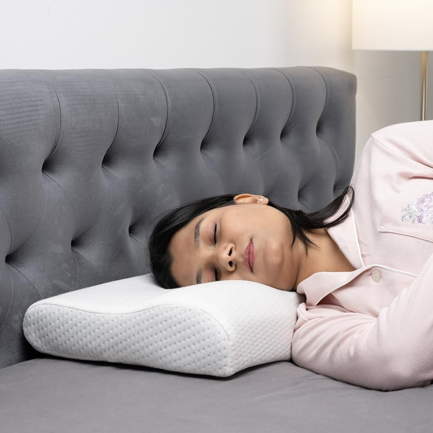 Image of Wakefit Memory Foam Sleeping Pillow Pack of 2 Solid
