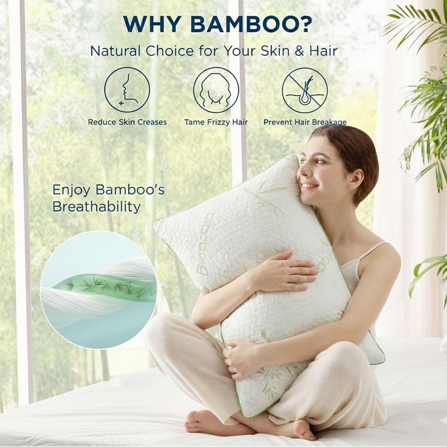 Image of AYKA Microfibre Sleeping Pillow Pack of 2 Solid Soft Microfiber Pillows