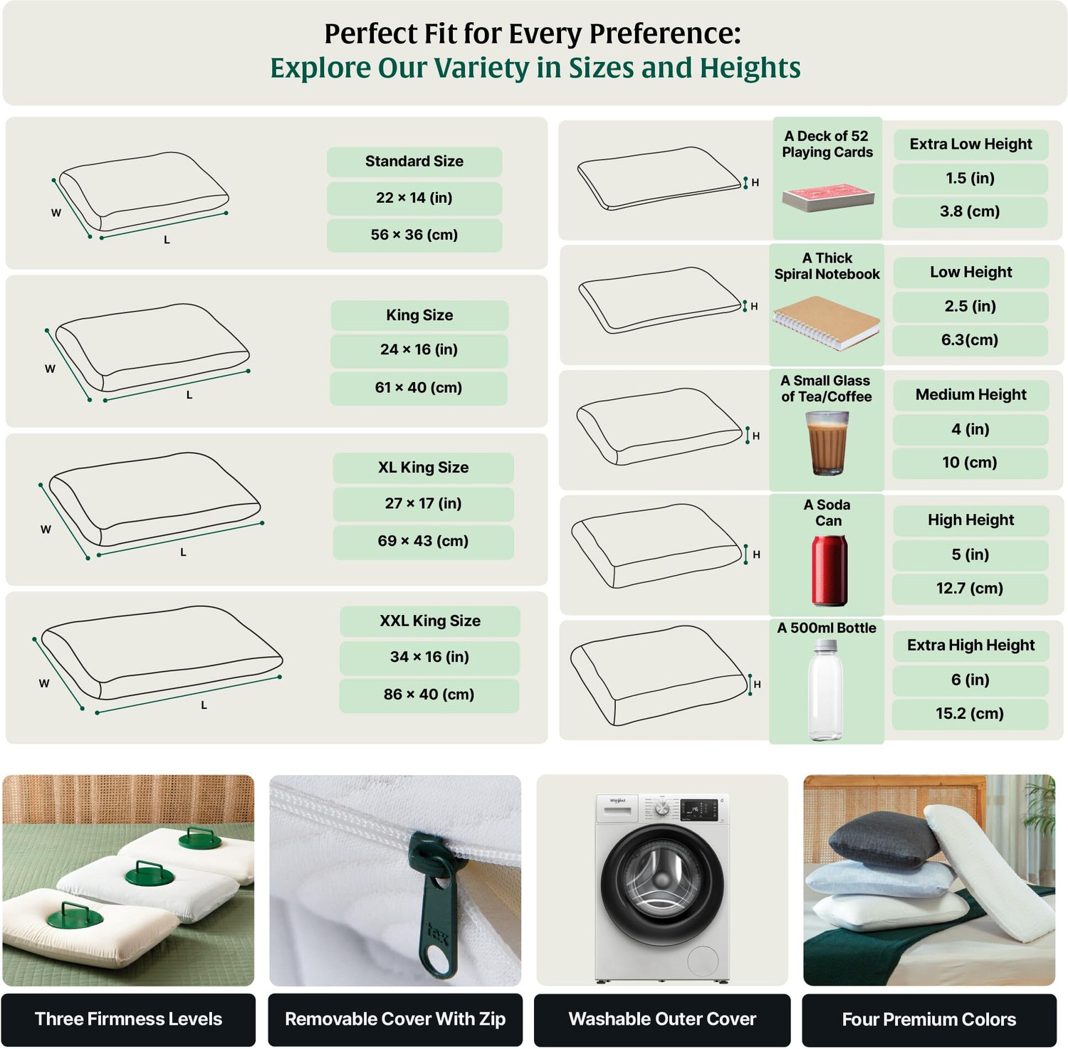 Image of The White Willow Memory Foam Sleeping Pillow Pack of 1 Solid Regular Medium Firm Orthopaedic