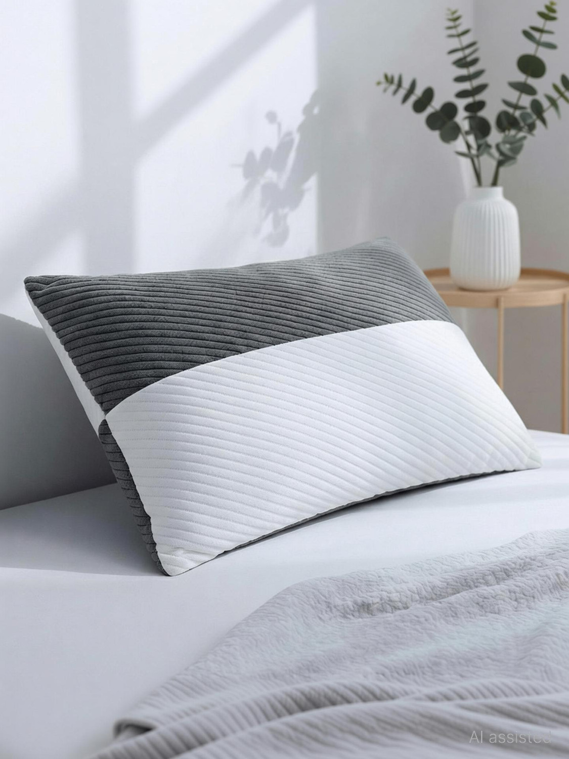Image of AYKA Microfibre Sleeping Pillow Pack of 1 Solid Soft Microfiber Pillows