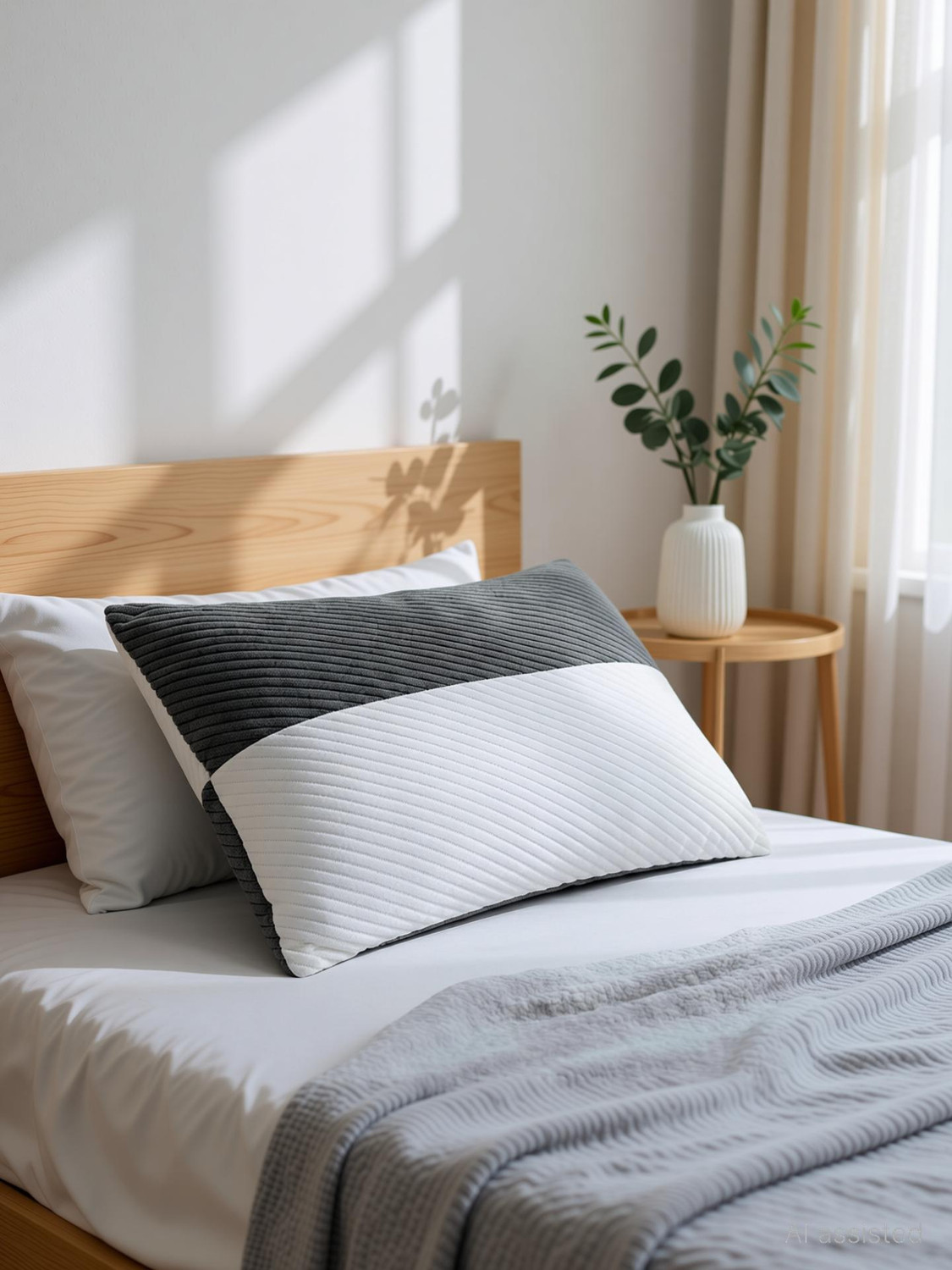 Image of AYKA Microfibre Sleeping Pillow Pack of 1 Solid Soft Microfiber Pillows