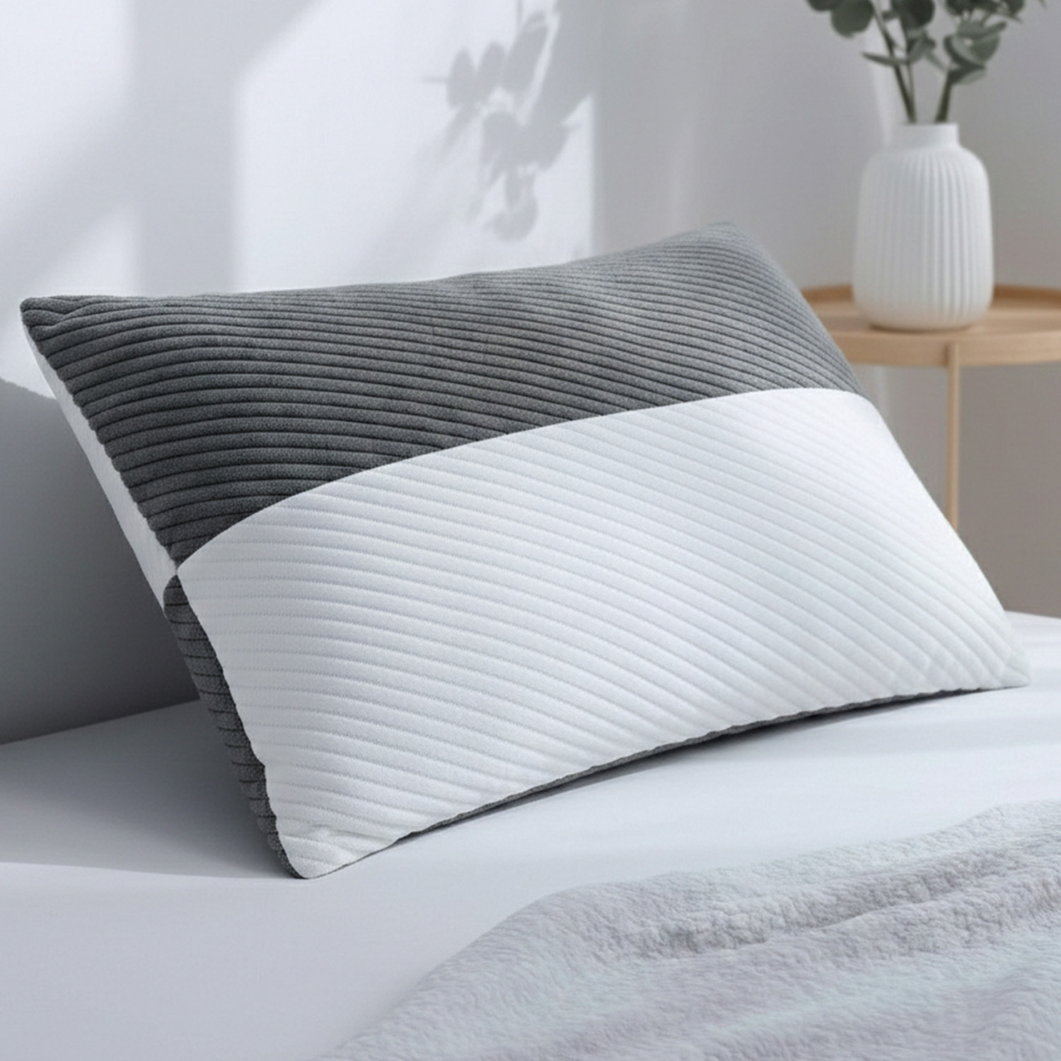 Image of AYKA Microfibre Sleeping Pillow Pack of 1 Solid Soft Microfiber Pillows