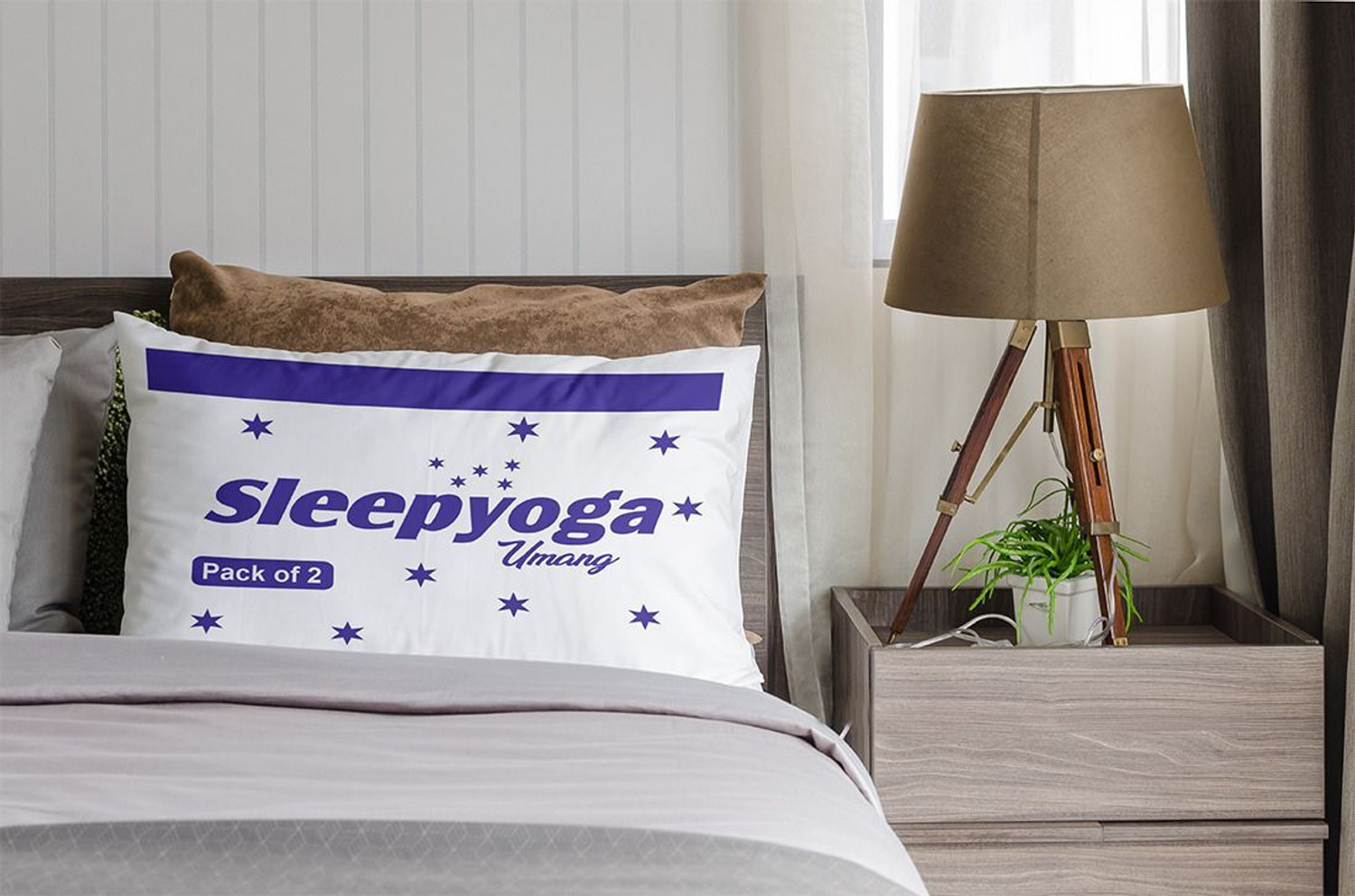 Image of Sleep Yoga Polyester Fibre, Microfibre Sleeping Pillow Pack of 2 Solid COMFORT PILLOW(ULTRA SOFT )