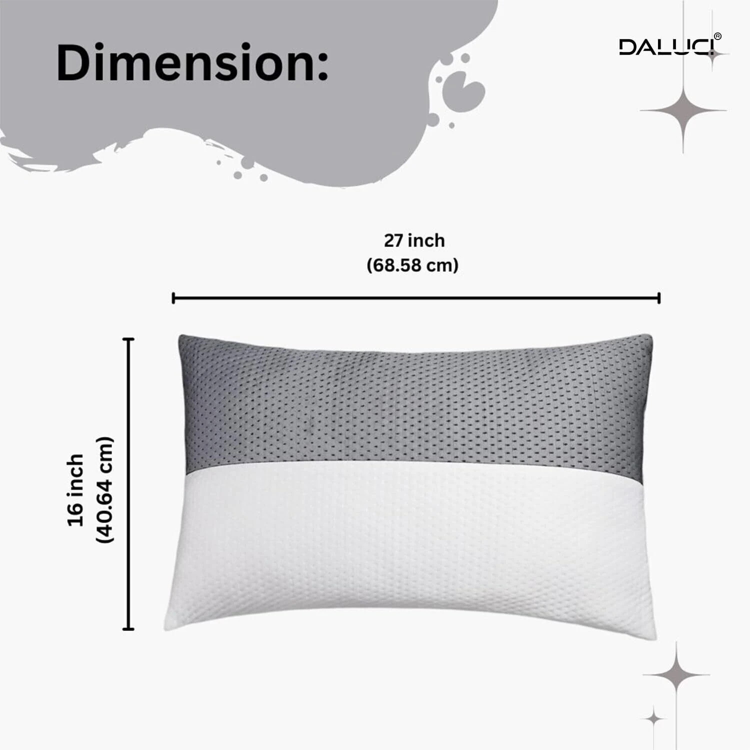 Image of DALUCI Microfibre Sleeping Pillow Pack of 4 Solid Comfort & Soft Microfiber Sleeping Pillow - Ultra Soft Bed Pillow for Sleeping
