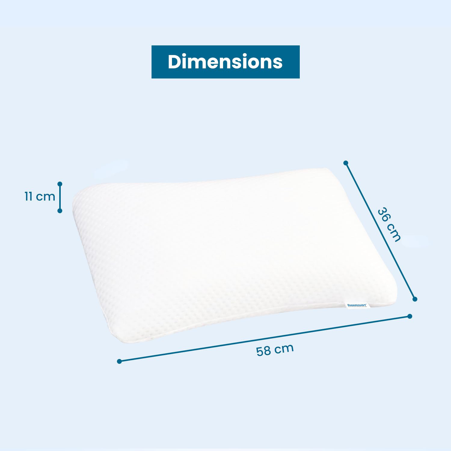 Image of Paramount Memory Foam Sleeping Pillow Pack of 2 Solid