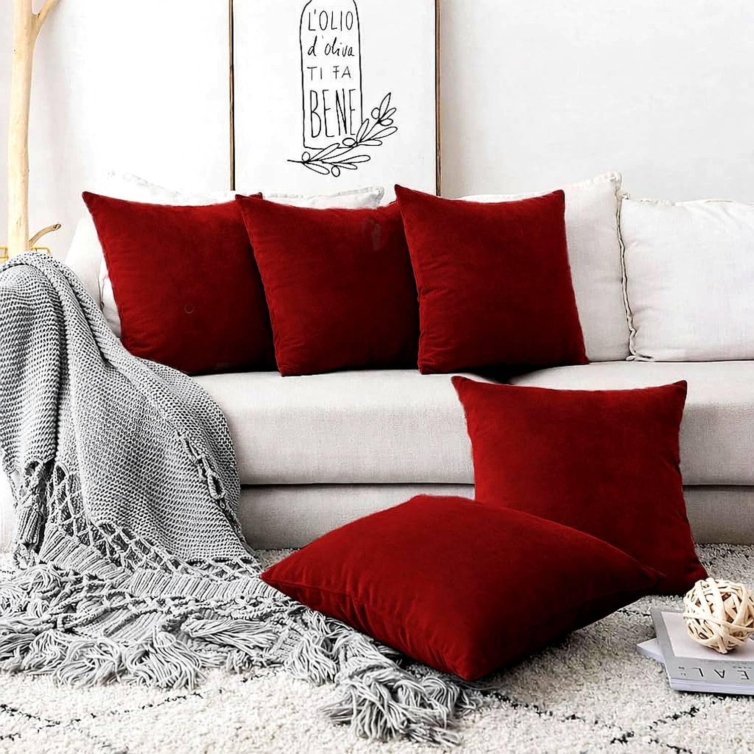 BHEBHA Microfibre Cushion Pack of 5 Abstract