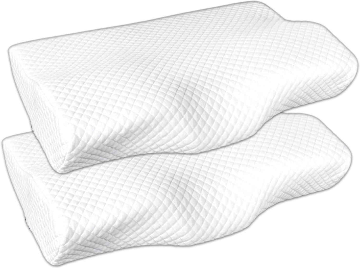 Image of Flipkart SmartBuy Memory Foam Orthopaedic Pillow Pack of 2 Solid