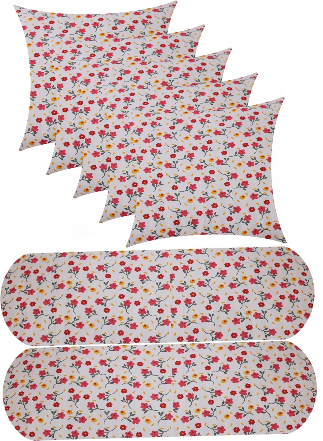 ACTOS Microfibre Bolster Pack of 7 Floral Combo Set of 5 Cushion And 2 - Buy ACTOS Microfibre Bolster Pack of 7 Floral Combo Set of 5 Cushion And 2 Online at Best Price in India | Flipkart.com